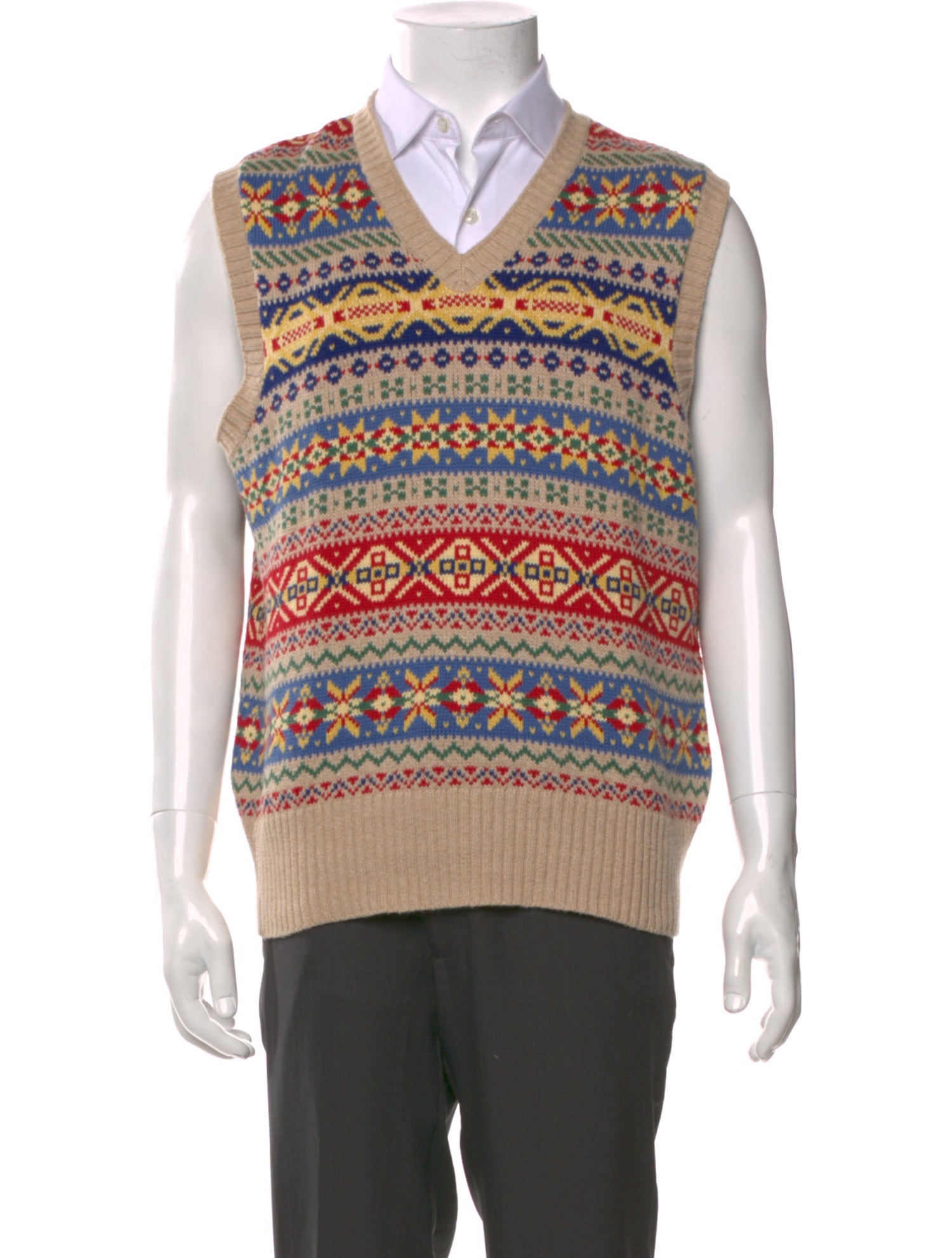 Polo Ralph Lauren Graphic Print V-Neck Sweater Vest