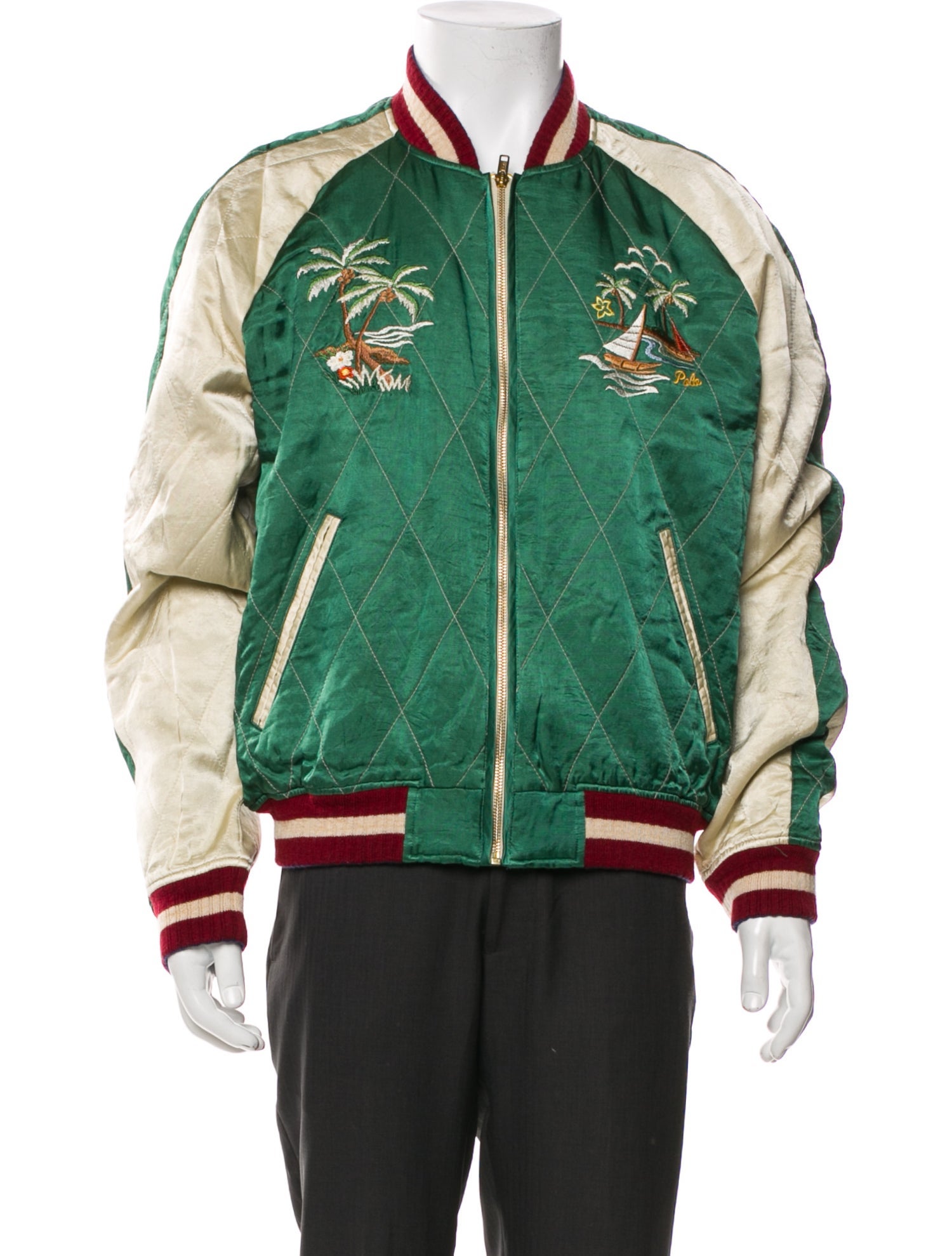 Polo Ralph Lauren Colorblock Pattern Bomber Jacket w/ Tags