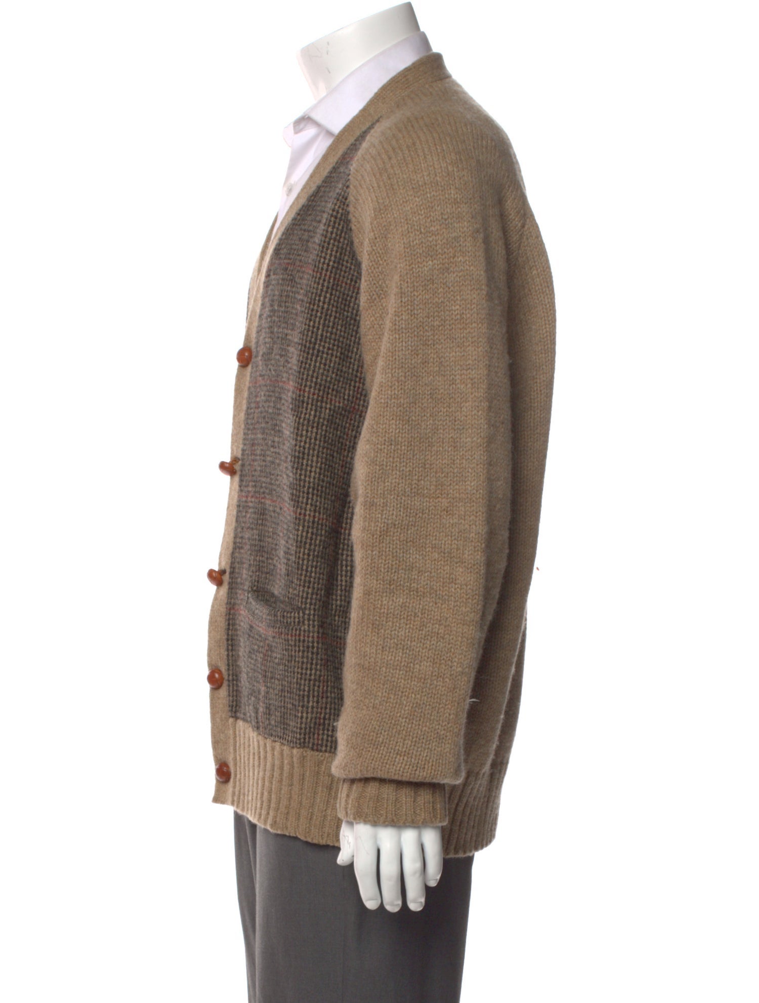 Polo Ralph Lauren Wool Plaid Print Cardigan