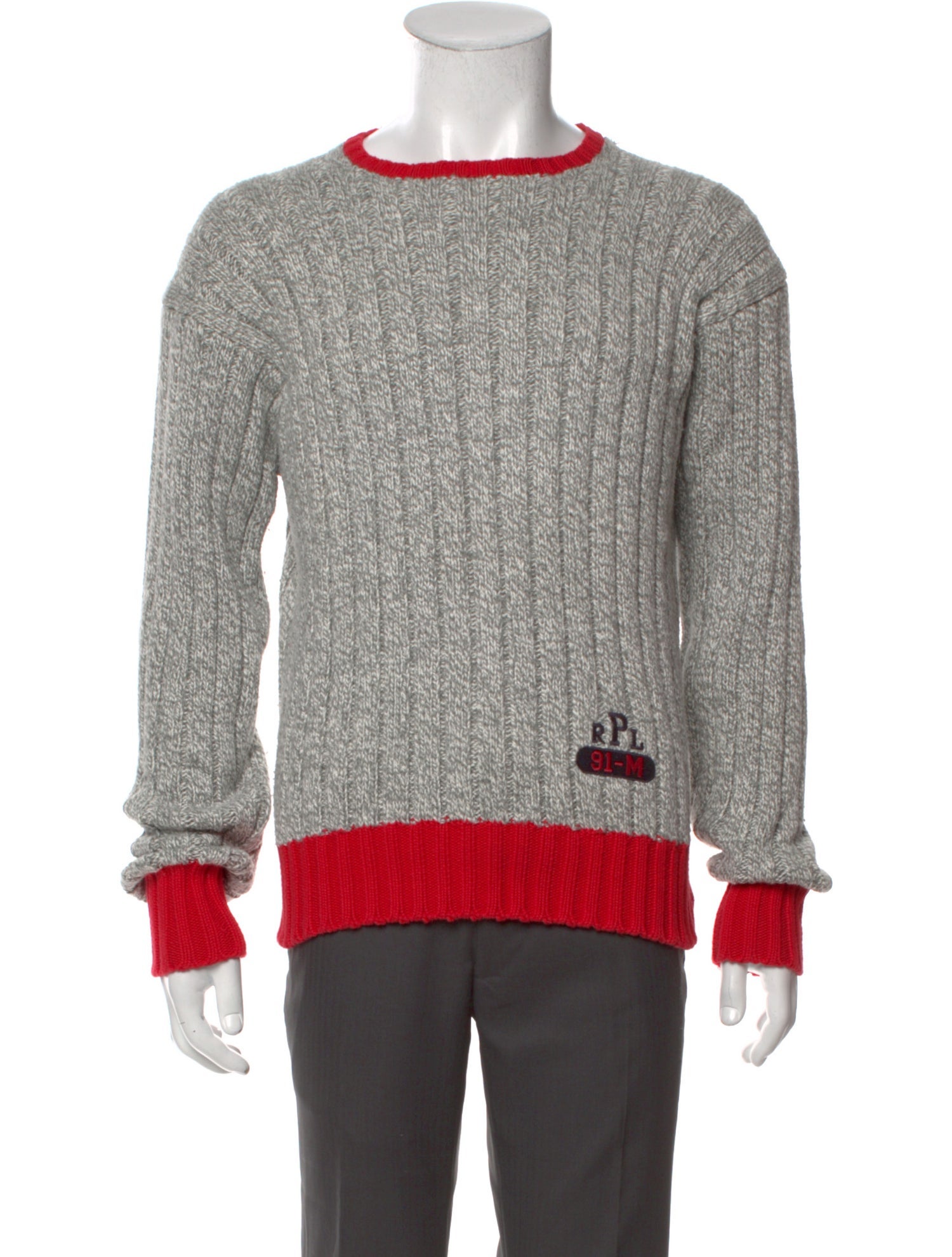 Polo Ralph Lauren Colorblock Pattern Crew Neck Pullover