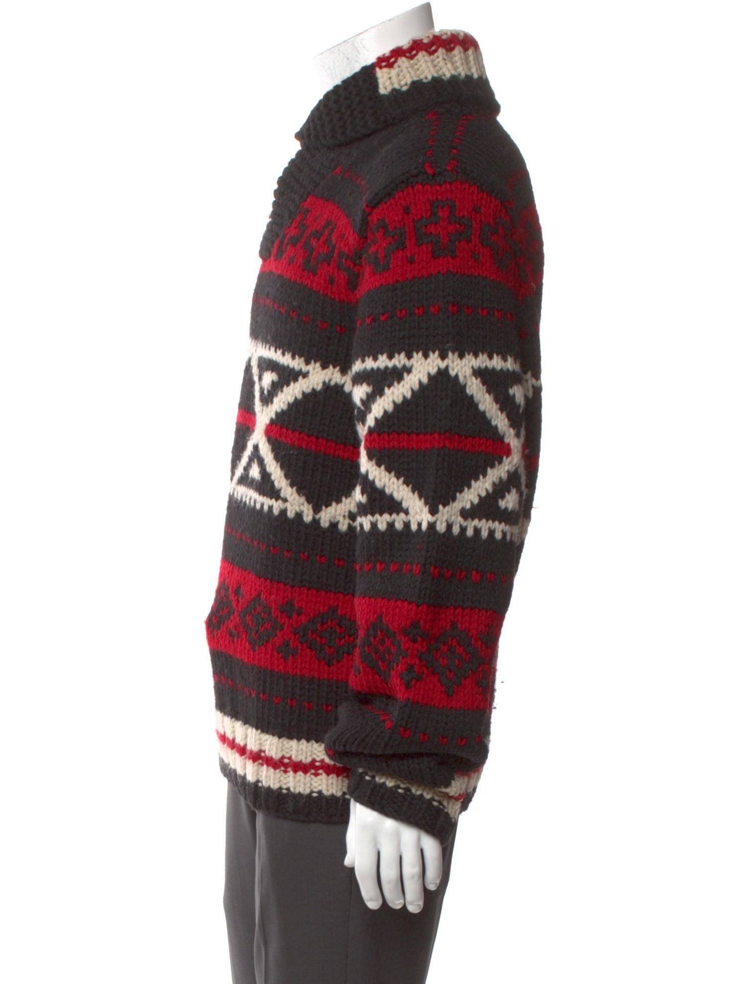 Polo Ralph Lauren Wool Patterned Polo Sweater