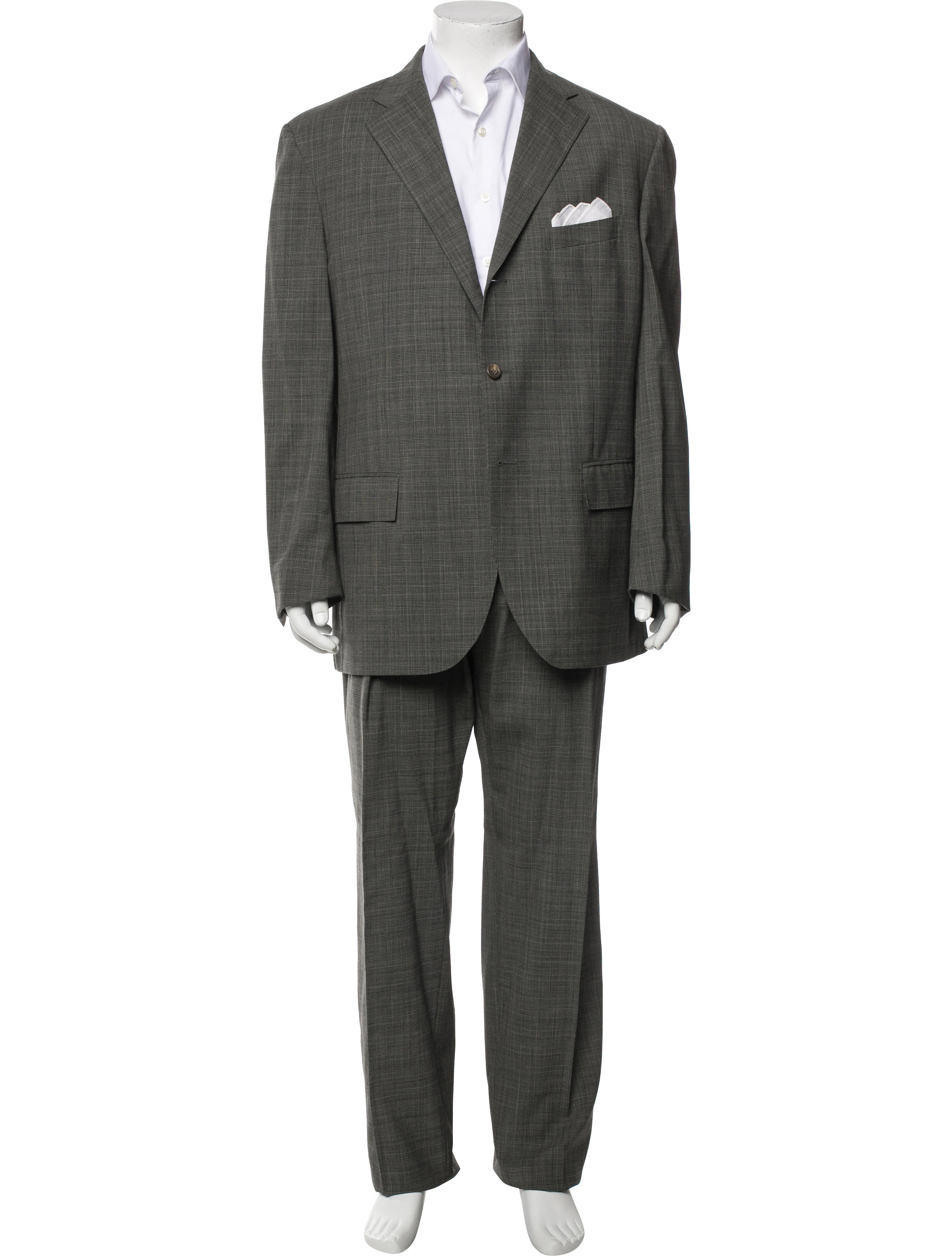 Polo Ralph Lauren Virgin Wool Plaid Print Two-Piece Suit