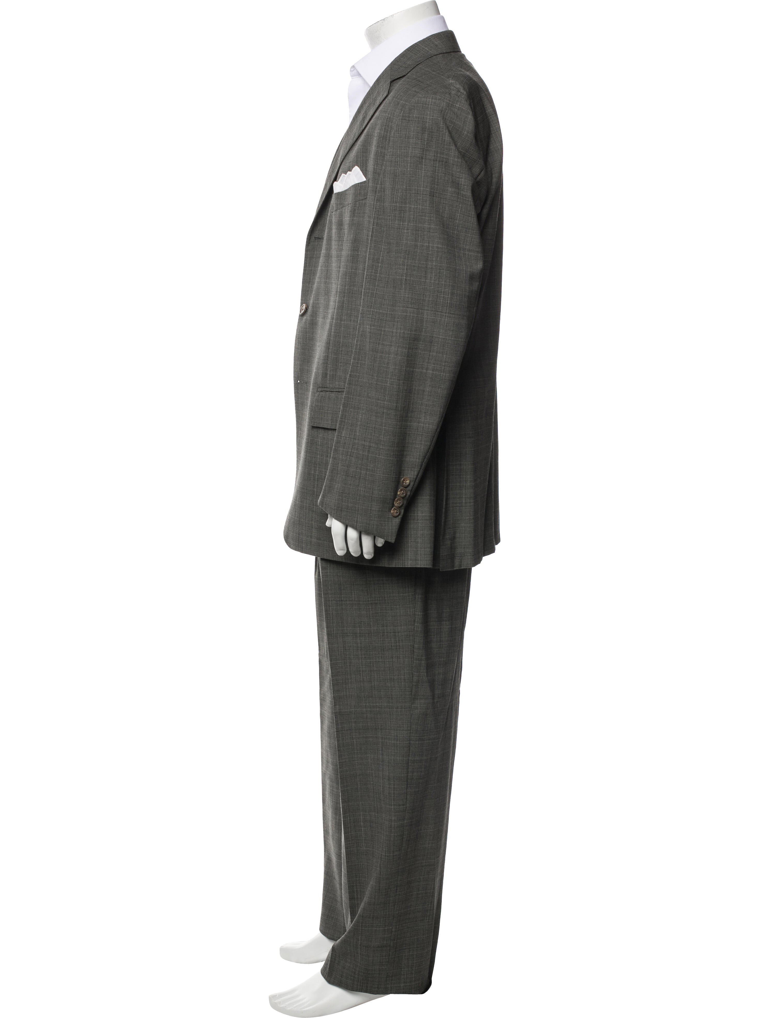 Polo Ralph Lauren Virgin Wool Plaid Print Two-Piece Suit