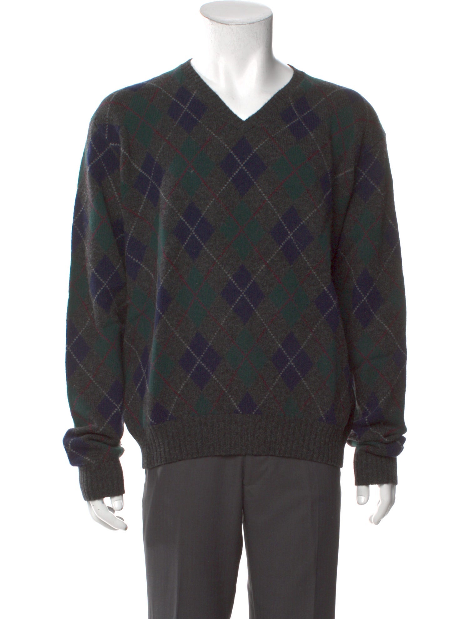Polo Ralph Lauren Lambswool Plaid Print Cardigan