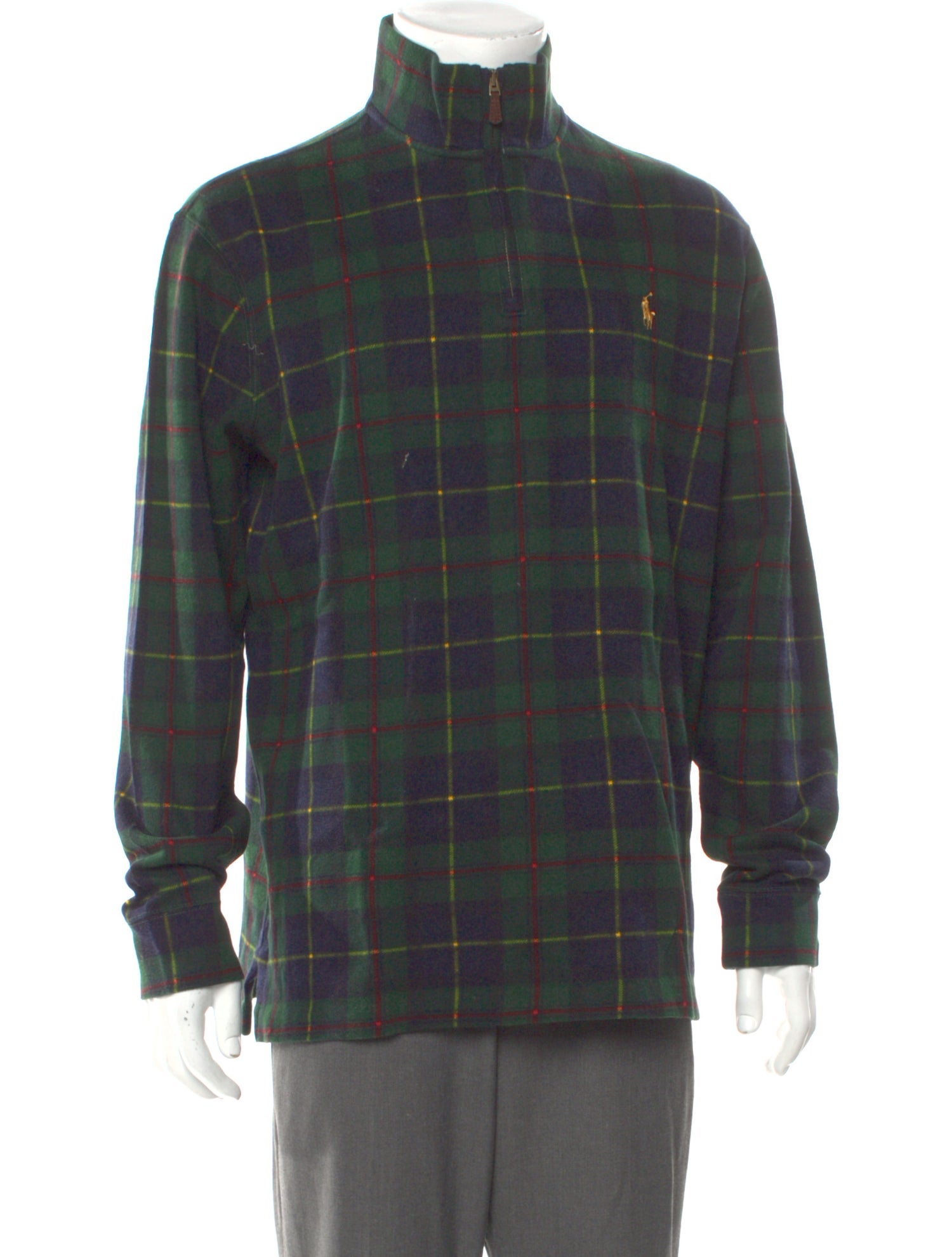 Polo Ralph Lauren Plaid Print Turtleneck Pullover