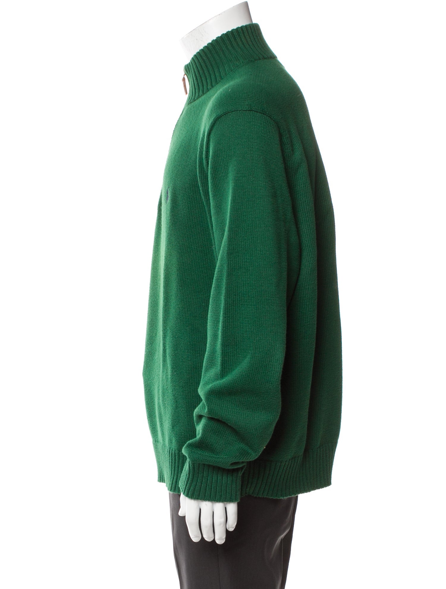 Polo Ralph Lauren Mock Neck Long Sleeve Polo Sweater - Green