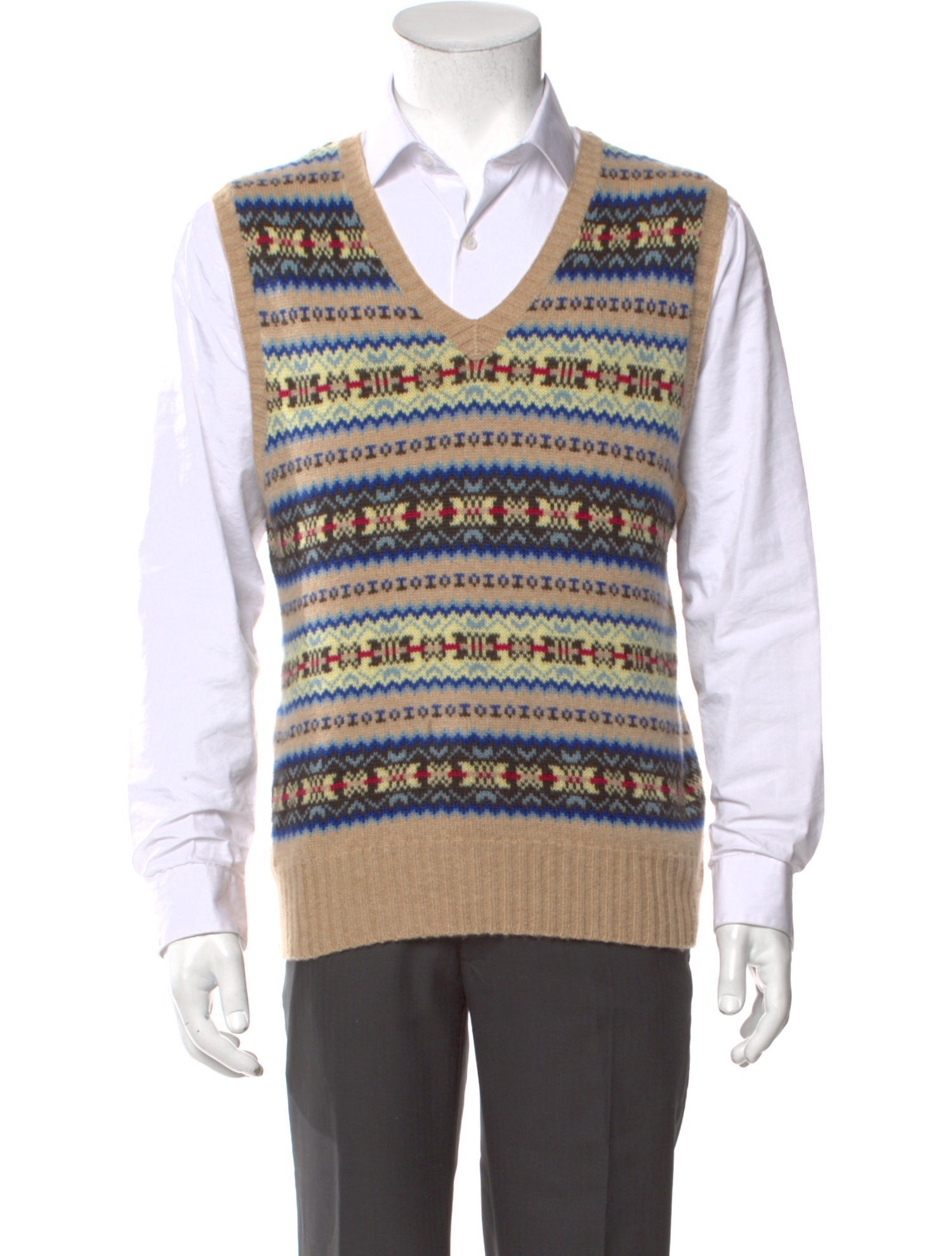 Polo Ralph Lauren Cashmere Printed Sweater Vest