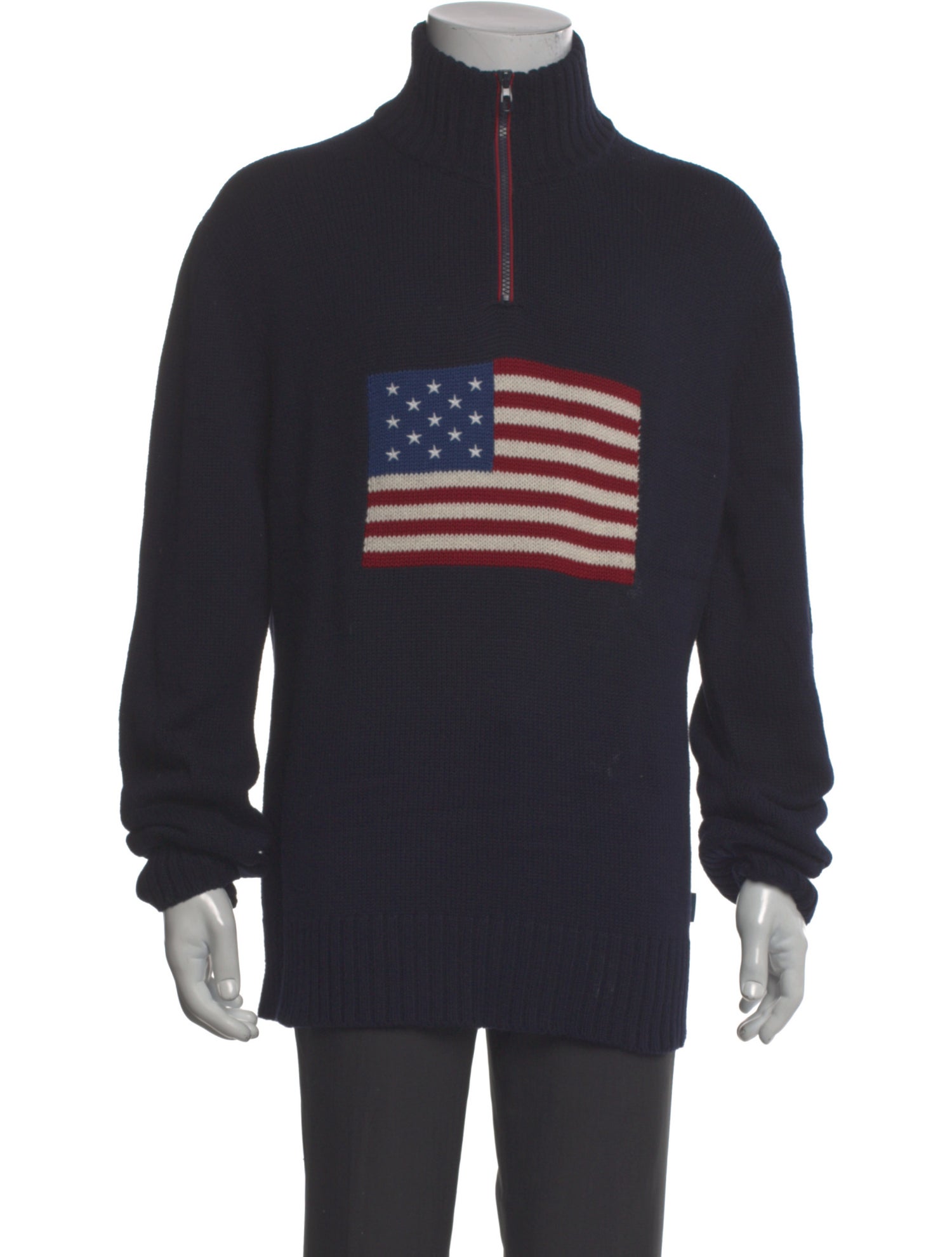 Polo Ralph Lauren Graphic Print Mock Neck Pullover