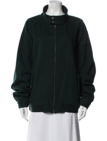 Pre-owned Polo Ralph Lauren Wool Bomber Jacket In Green