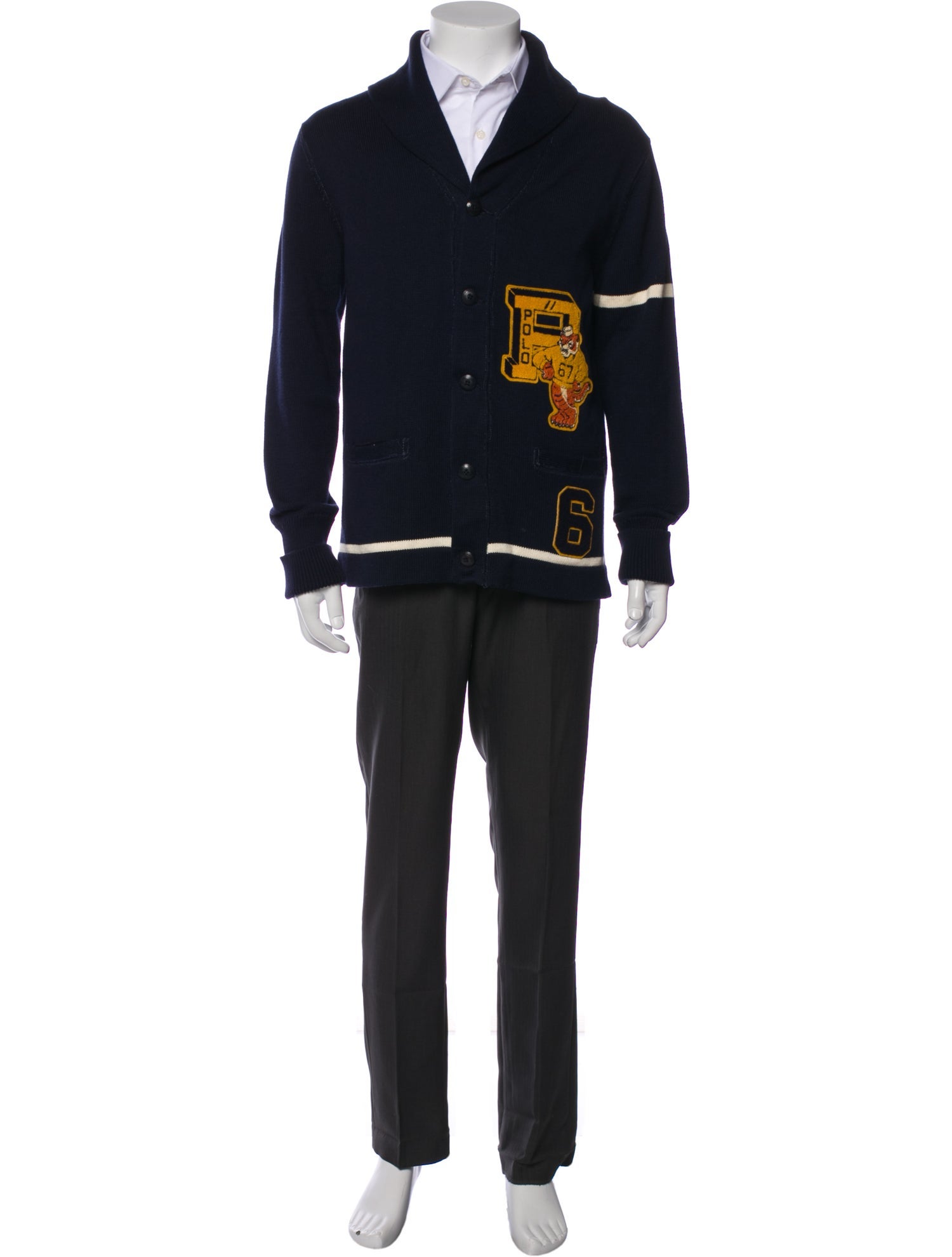 Polo Ralph Lauren Graphic Print V-Neck Cardigan w/ Tags