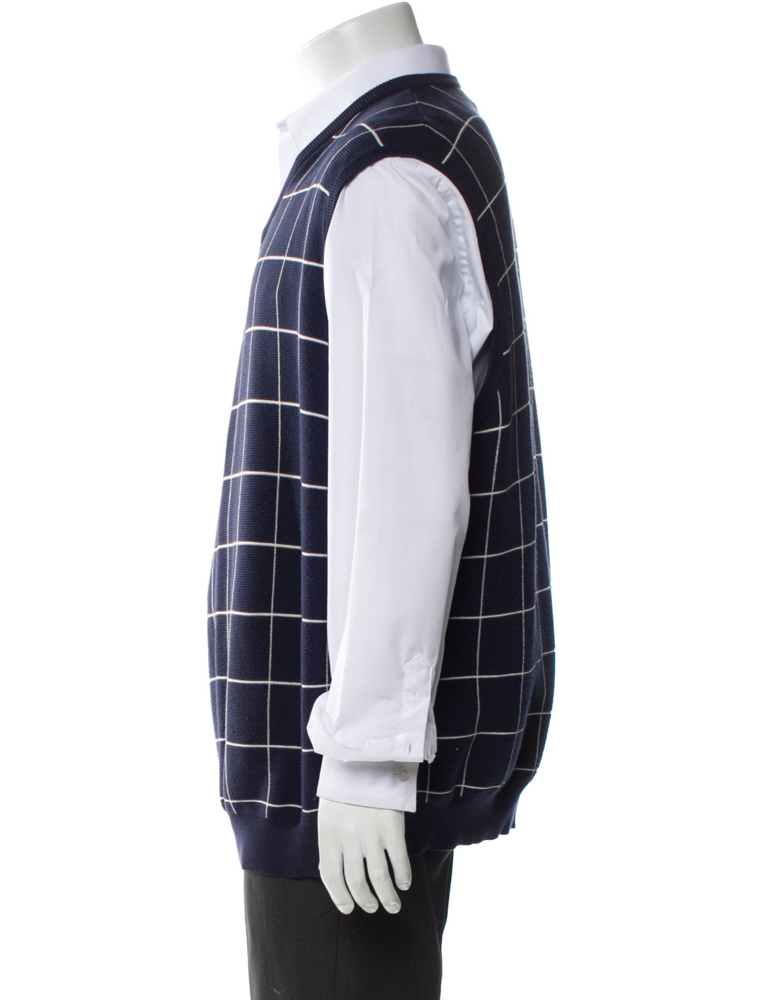 Polo Ralph Lauren Plaid Print V-Neck Sweater Vest