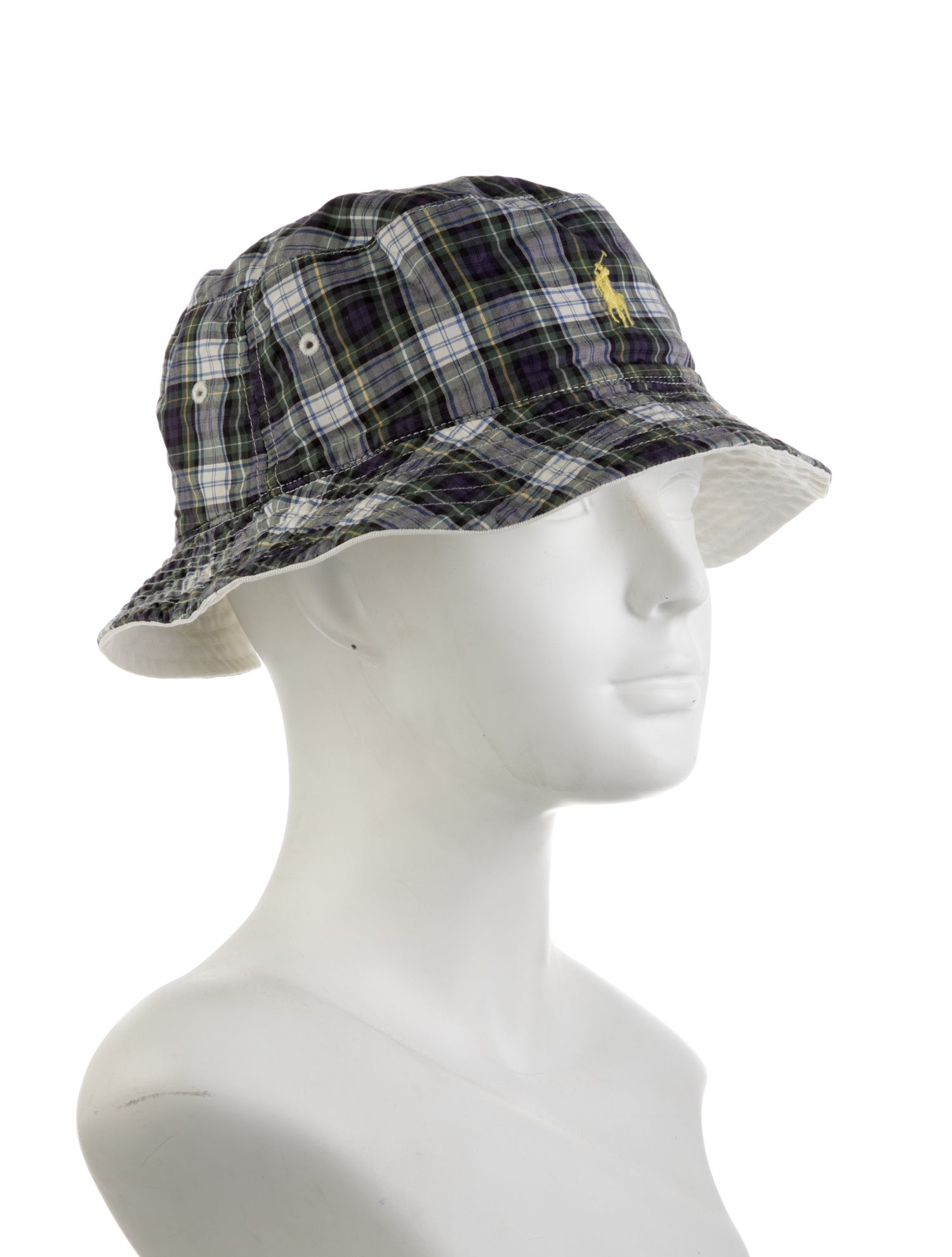 Polo Ralph Lauren Embroidered Plaid Bucket Hat
