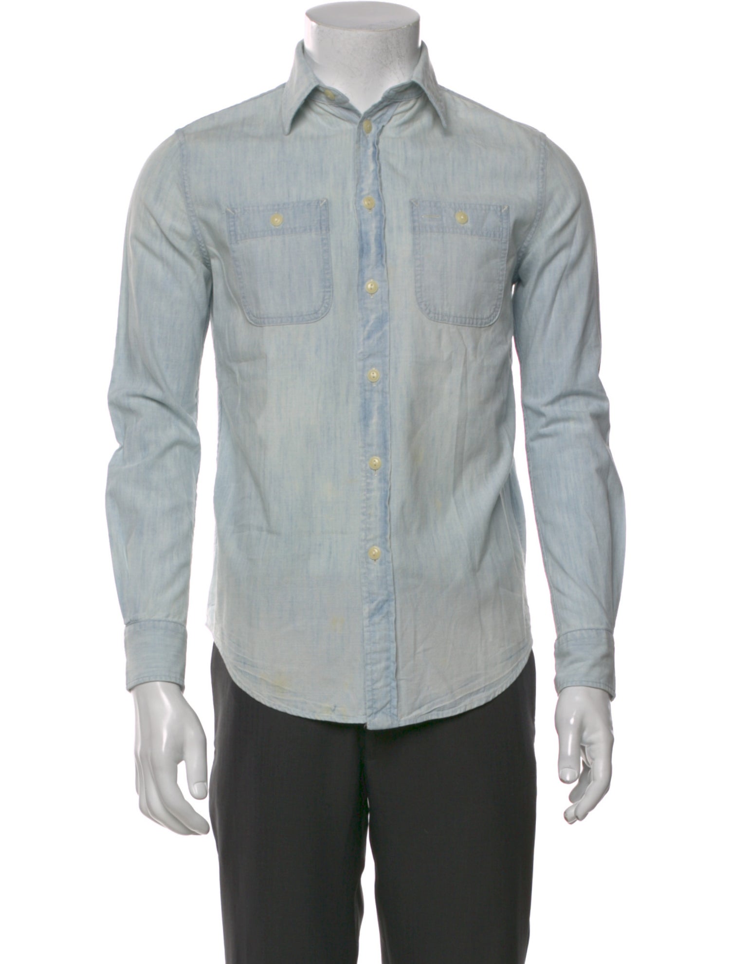Polo Ralph Lauren Printed Long Sleeve Denim Shirt