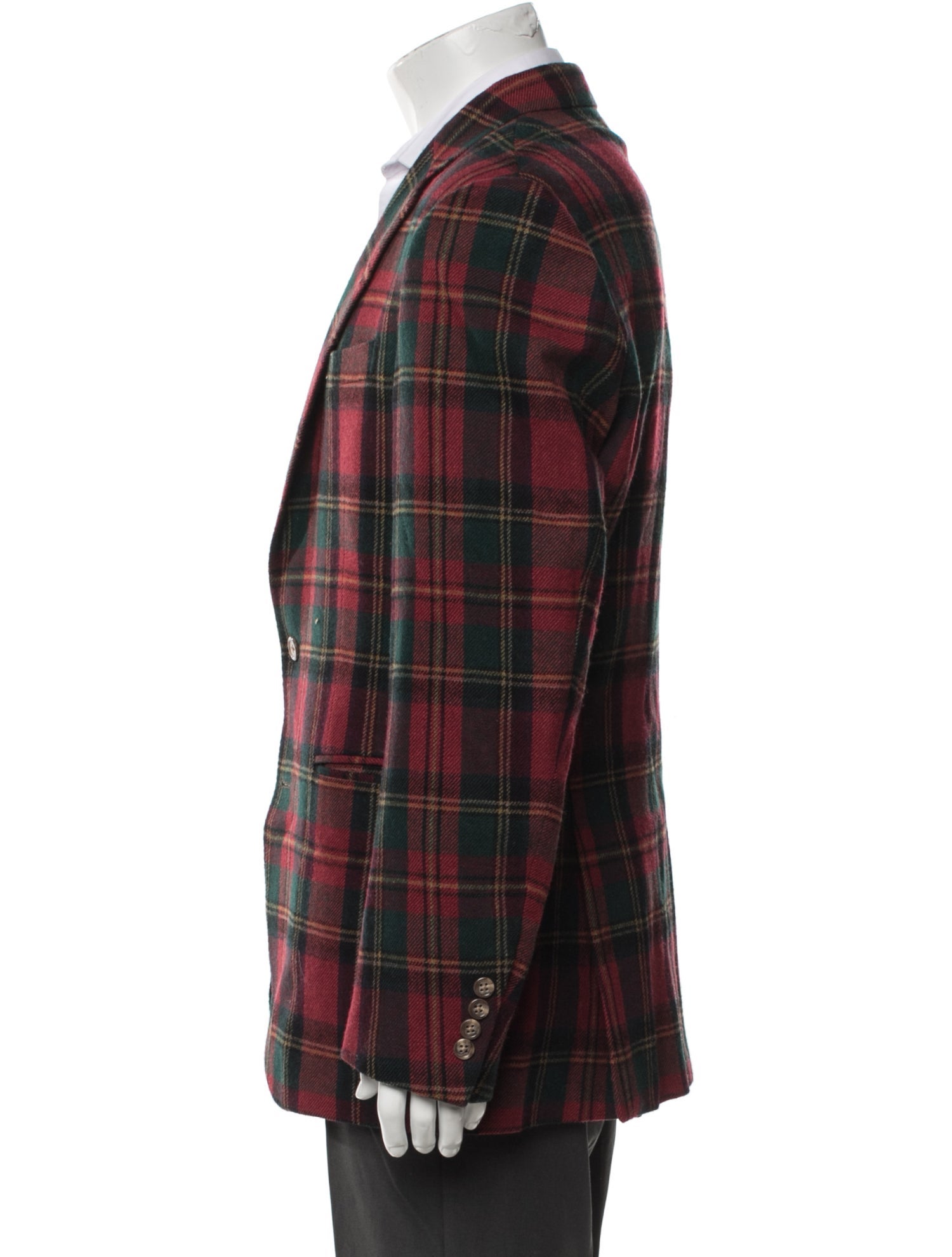 Polo Ralph Lauren Virgin Wool Plaid Print Blazer