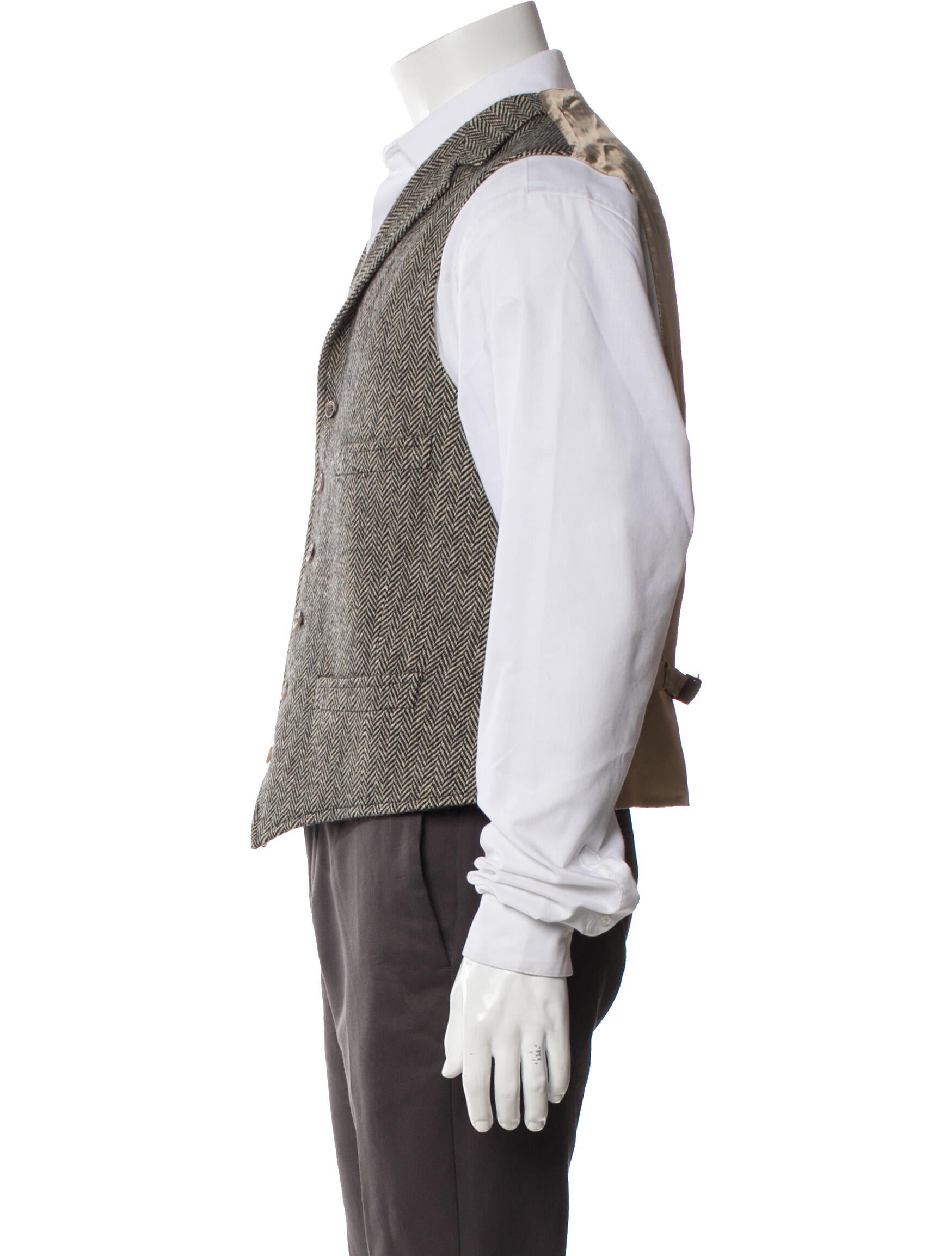 Polo Ralph Lauren Wool Tweed Pattern Suit Vest
