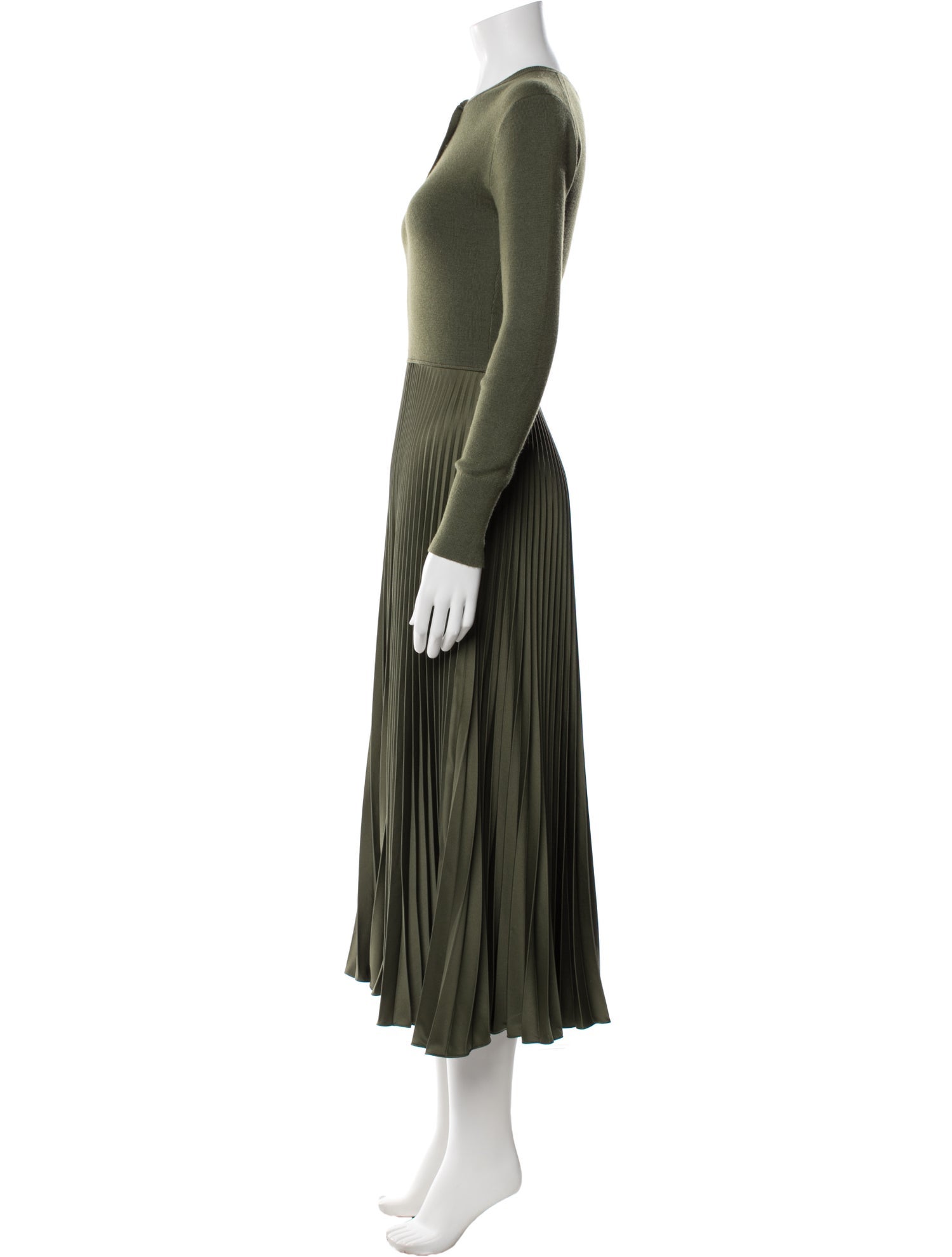 ralph lauren green pleated dress Dabney Pleated Metallic Evening Dress