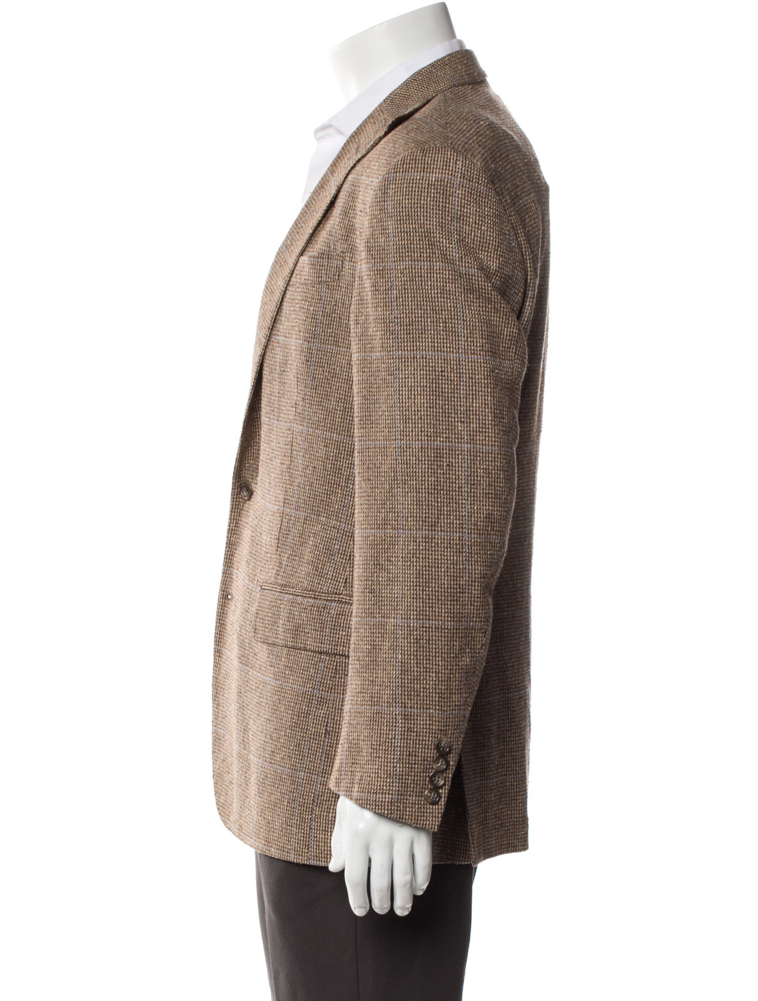 Polo Ralph Lauren Silk Plaid Print Blazer