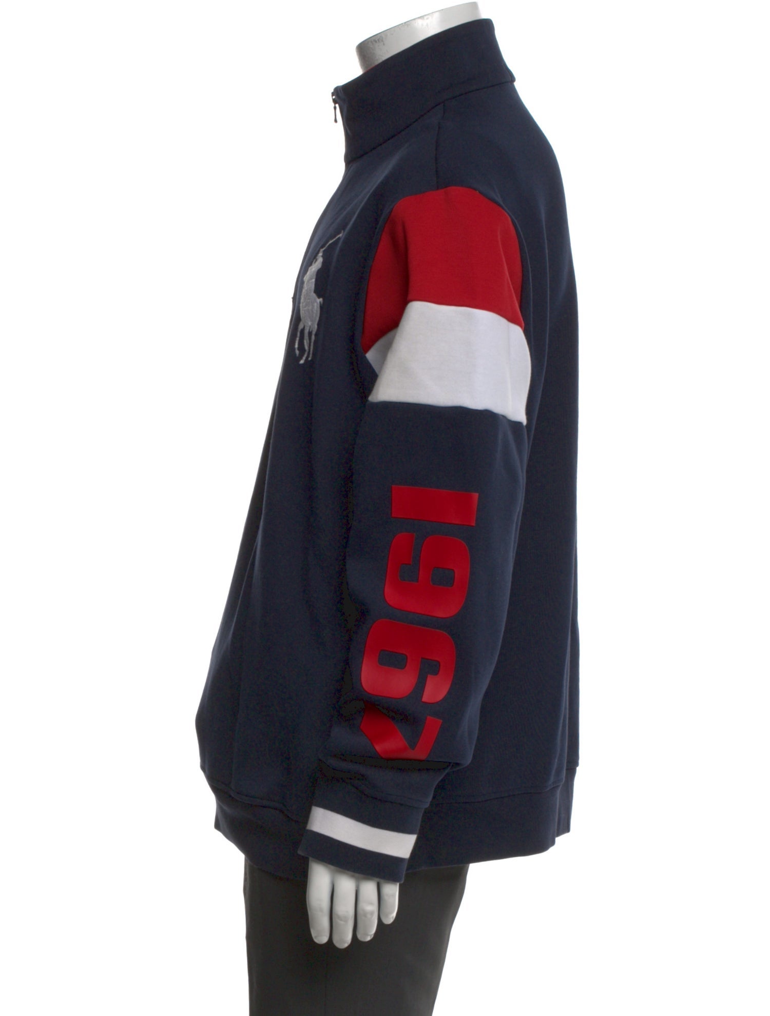 Polo Ralph Lauren Colorblock Pattern Mock Neck Pullover