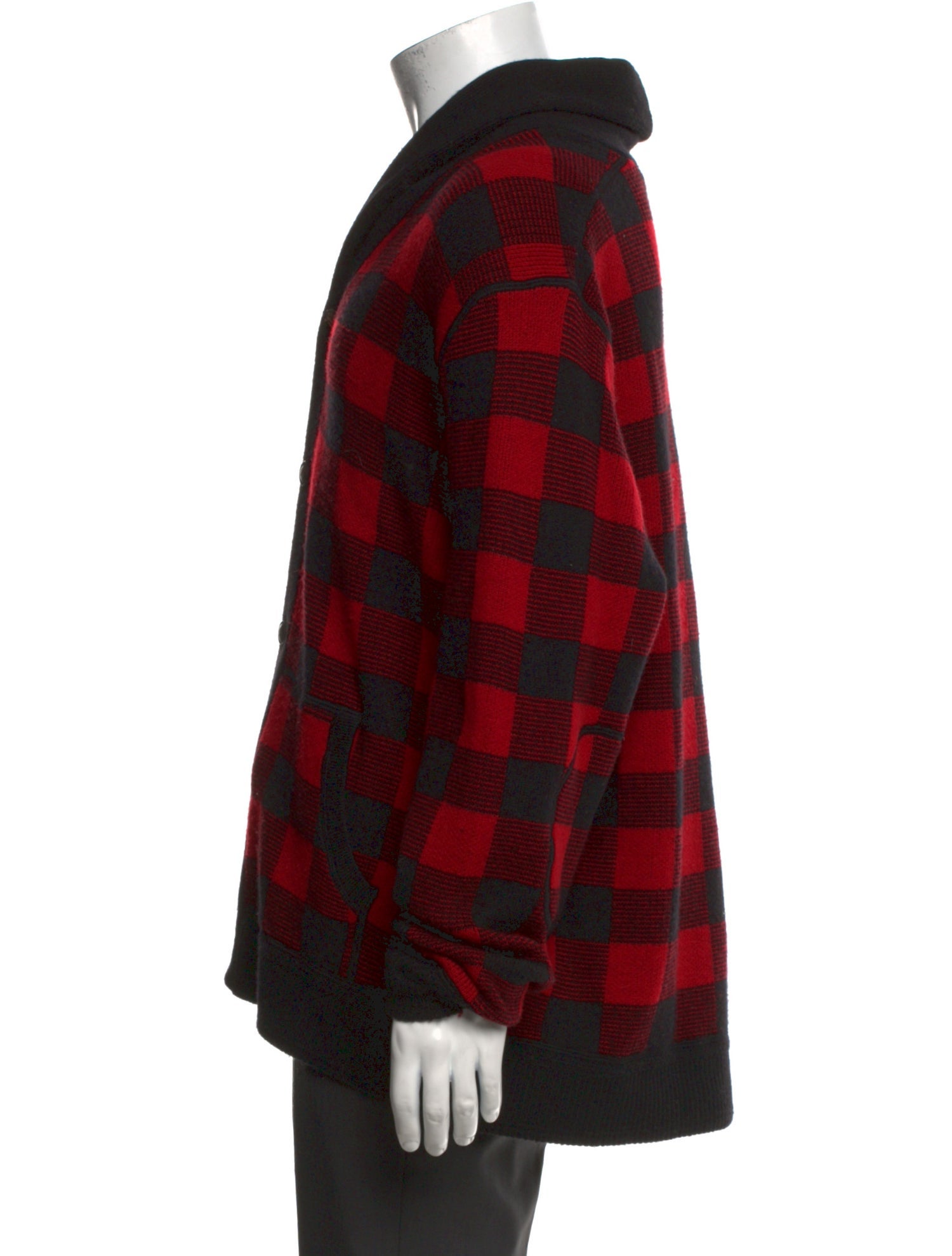 Polo Ralph Lauren Wool Plaid Print Cardigan
