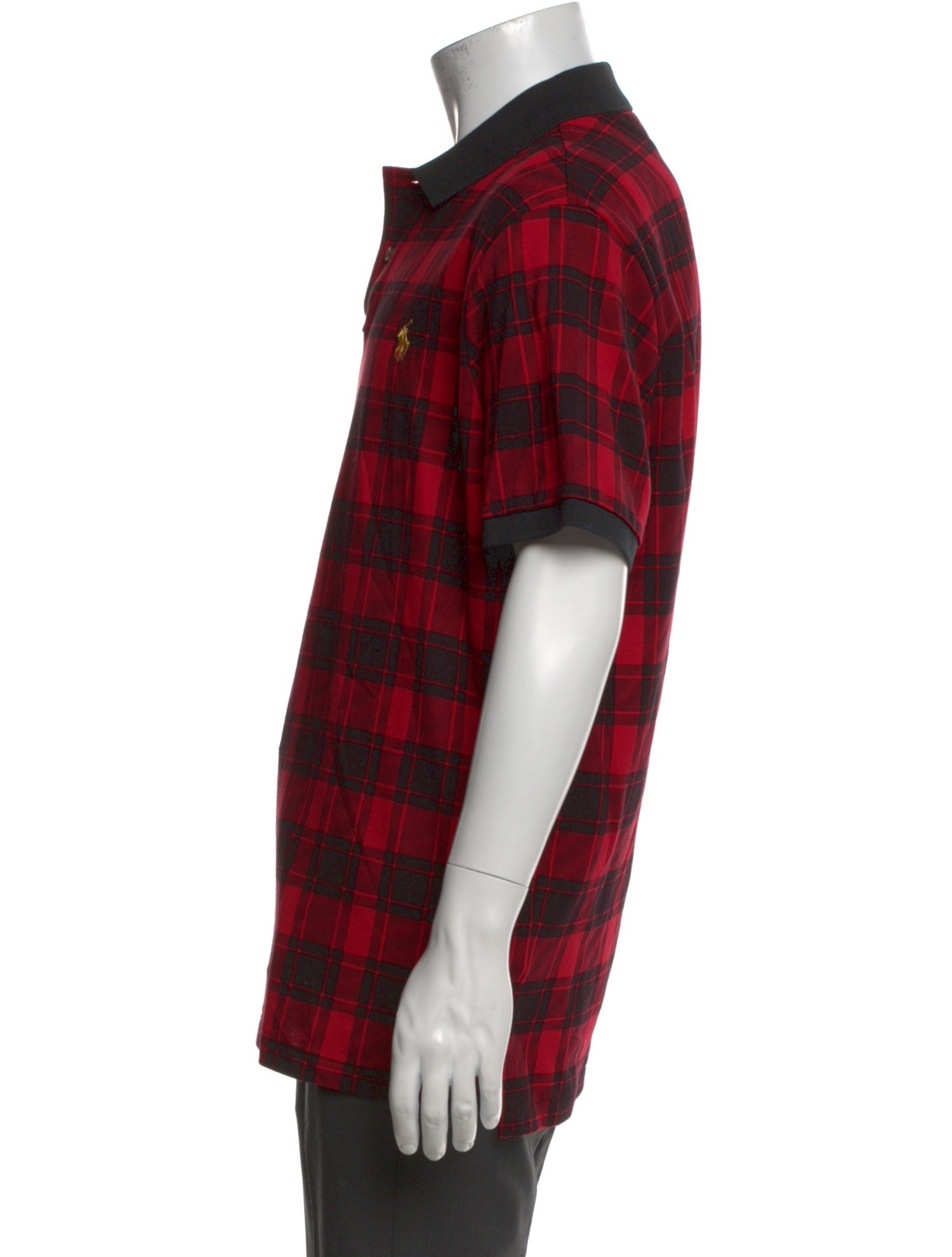 Polo Ralph Lauren Plaid Print Collar Polo Shirt