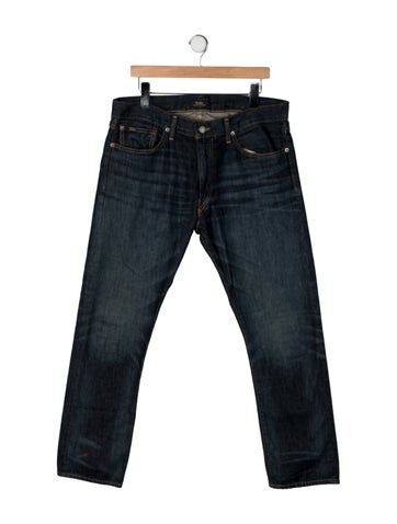 Pre-owned Polo Ralph Lauren Straight-leg Jeans In Blue