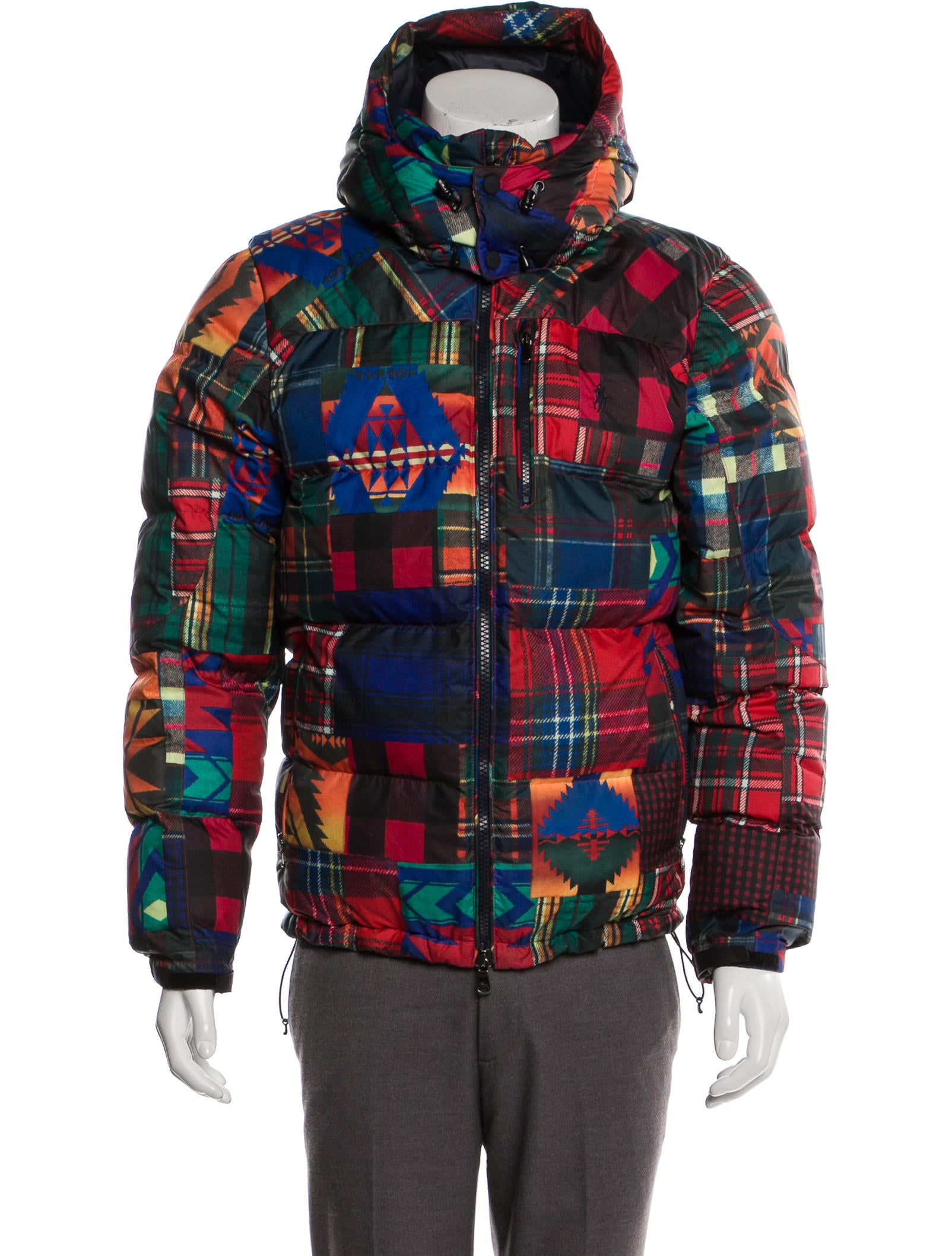 polo ralph lauren patchwork puffer jacket