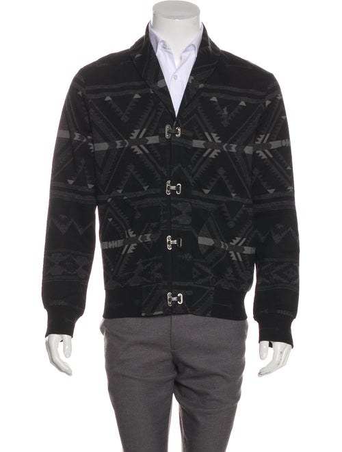 Polo Ralph Lauren Geometric Print Shawl Collar Car