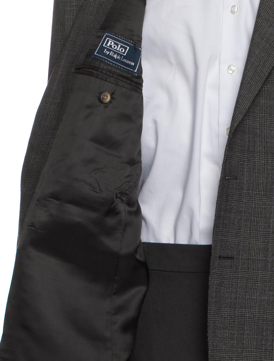 Polo Ralph Lauren Wool Plaid Print Overcoat