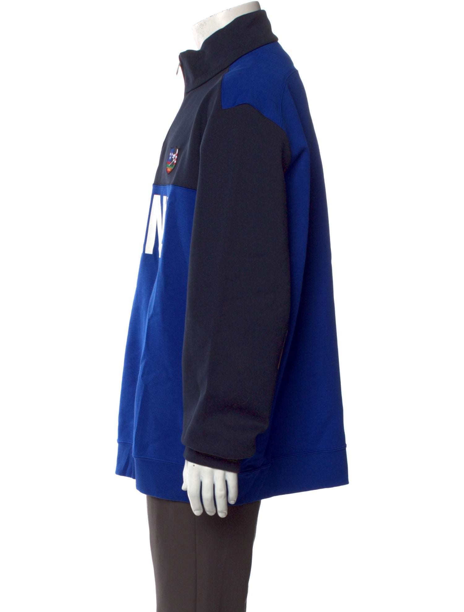 Polo Ralph Lauren Colorblock Pattern Mock Neck Sweatshirt