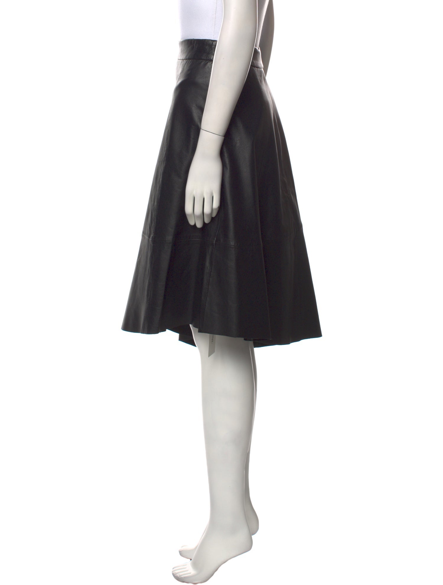 Polo Ralph Lauren Lamb Leather Knee-Length Skirt