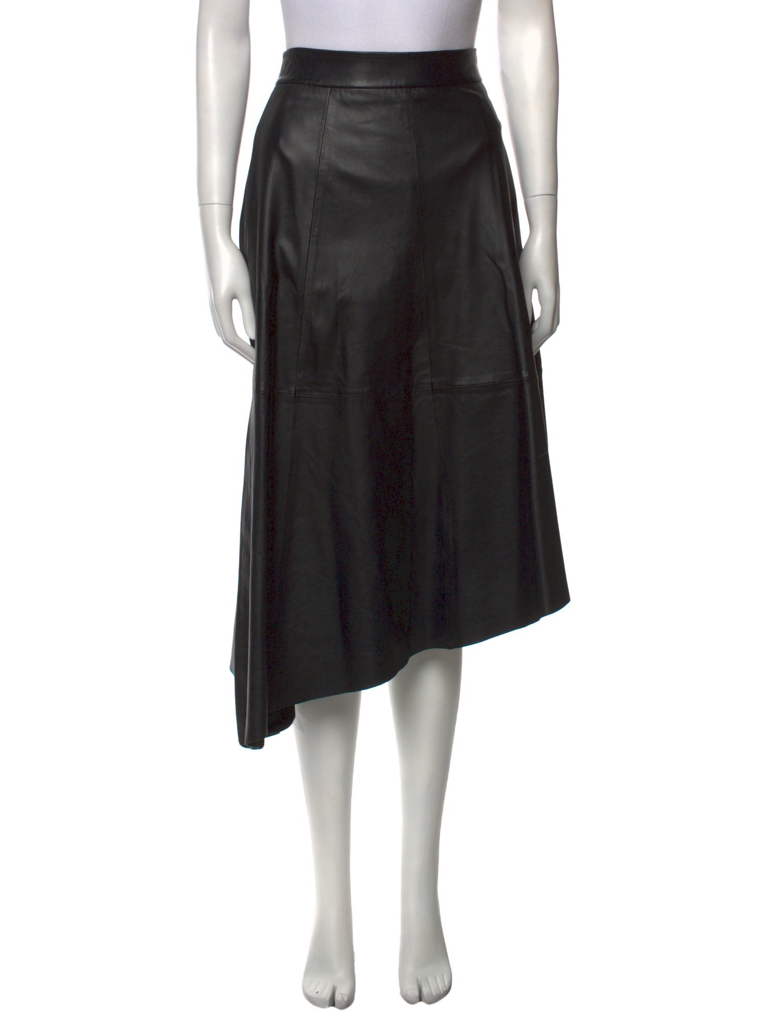 Polo Ralph Lauren Lamb Leather Midi Length Skirt