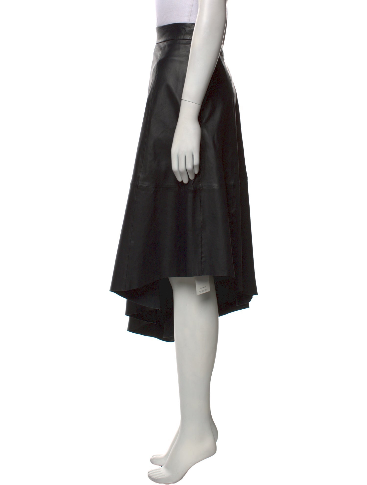 Polo Ralph Lauren Lamb Leather Midi Length Skirt