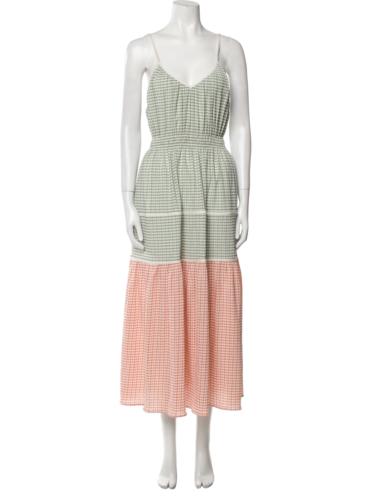 PROCHE Plaid Print Long Dress