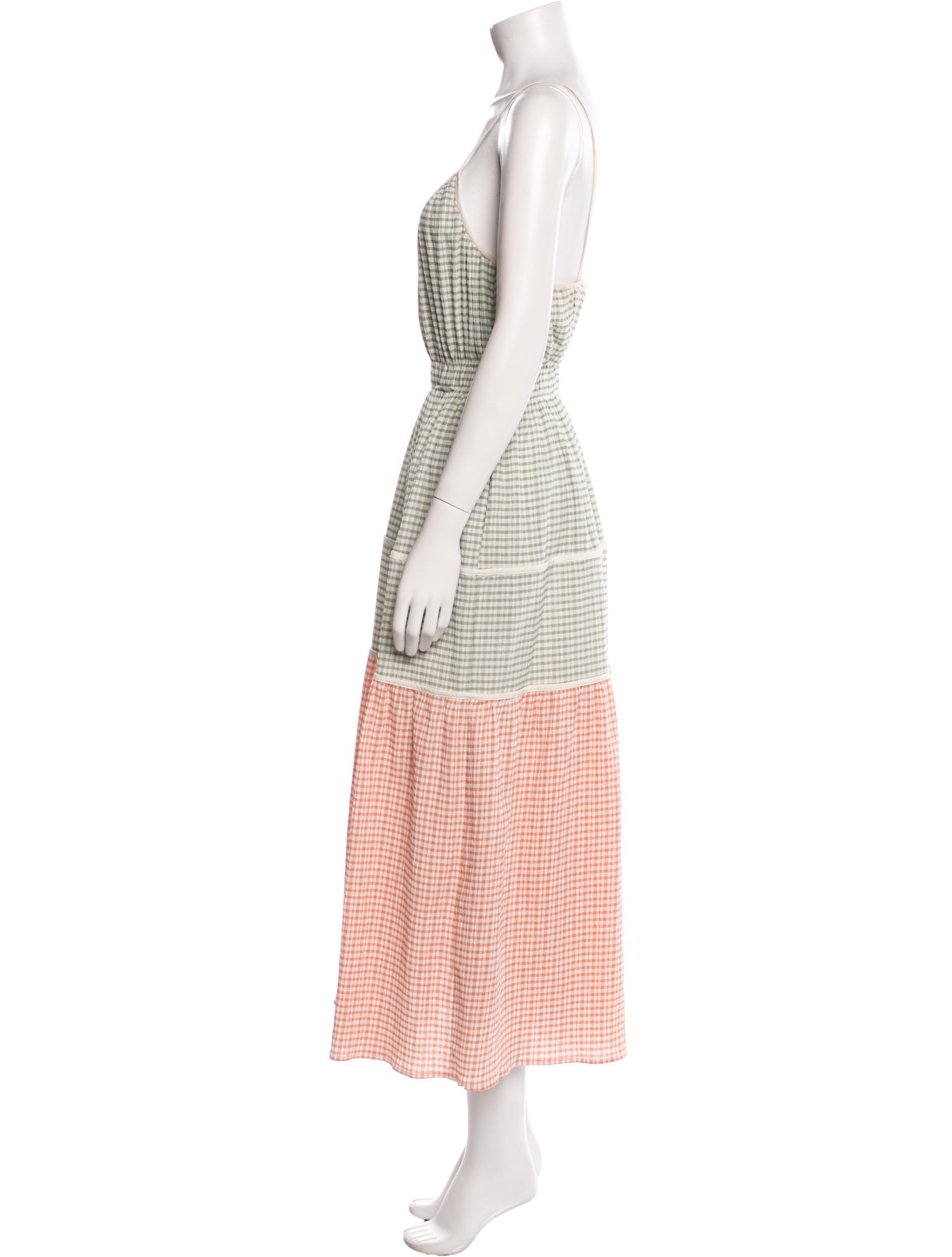 PROCHE Plaid Print Long Dress