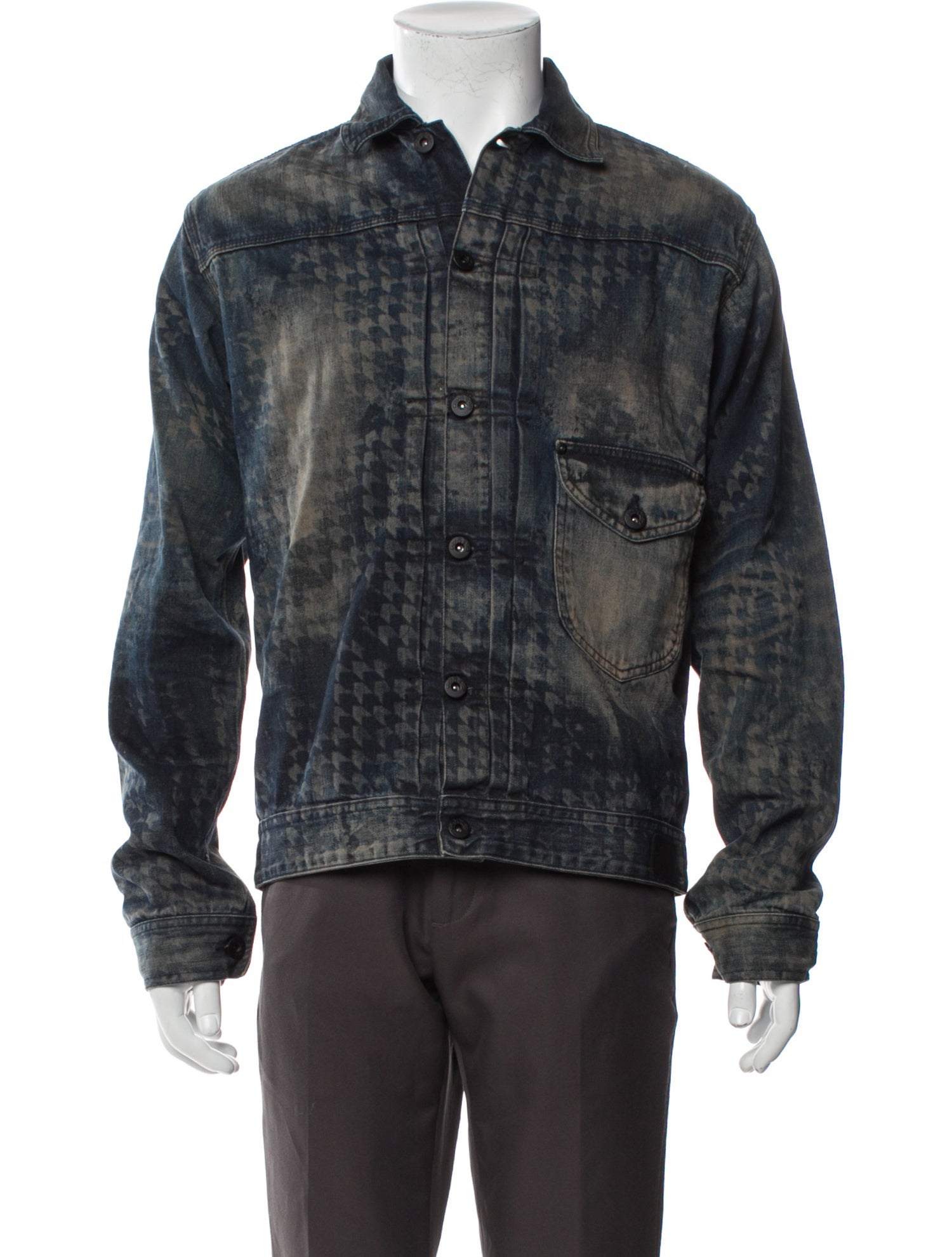 PRPS Plaid Print Trucker Jacket