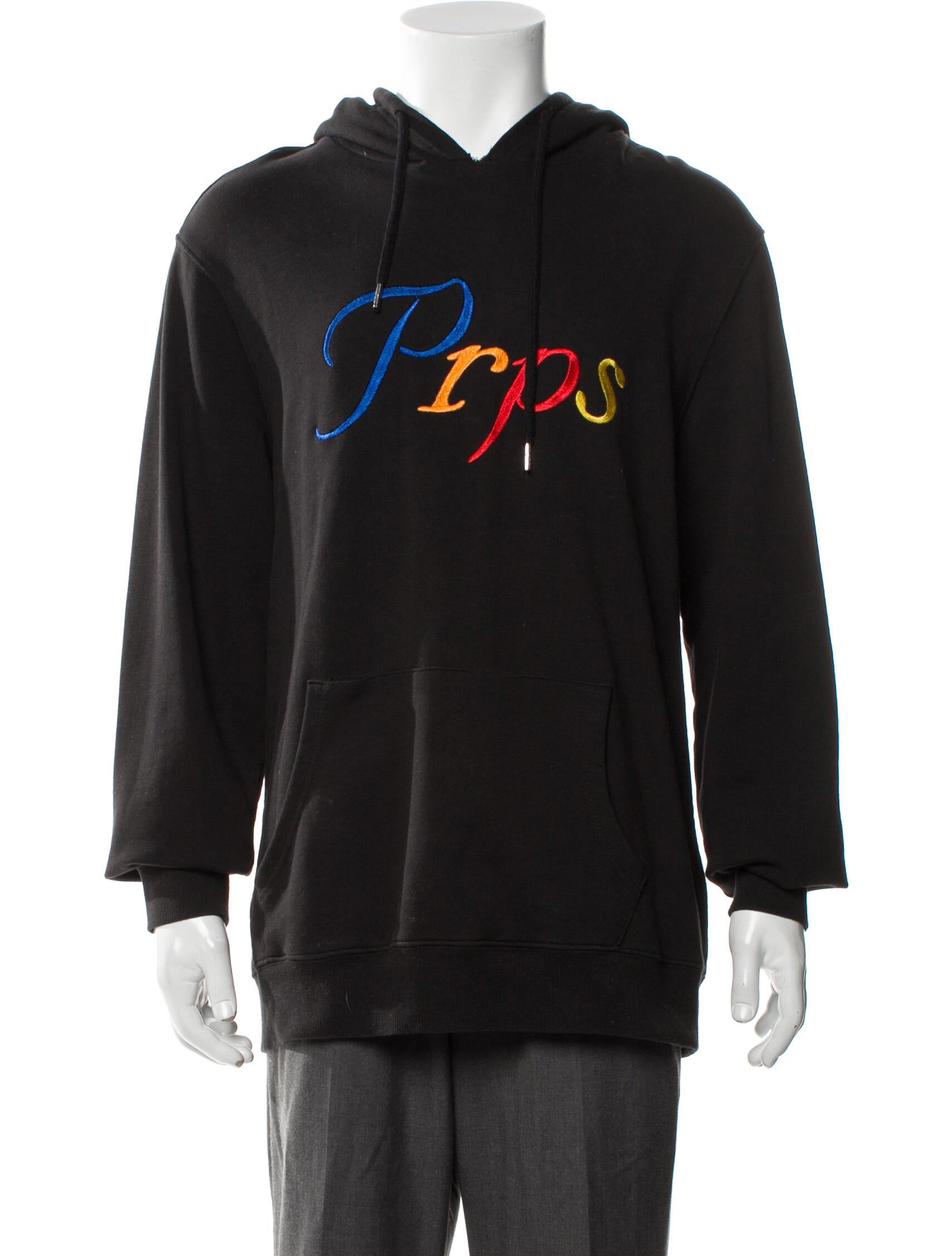 PRPS Graphic Print V-Neck Hoodie