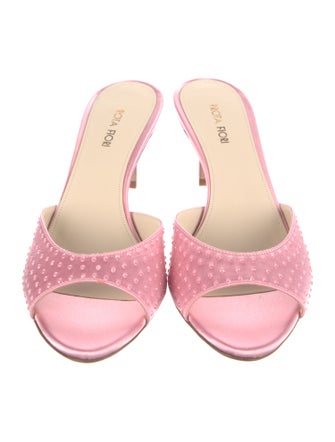 Prota Fiori Satin Crystal Embellishments Slides