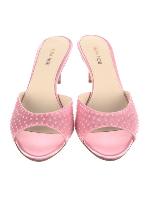 Prota Fiori Satin Crystal Embellishments Slides