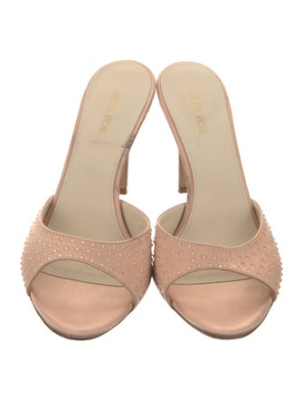 Prota Fiori Satin Crystal Embellishments Slides