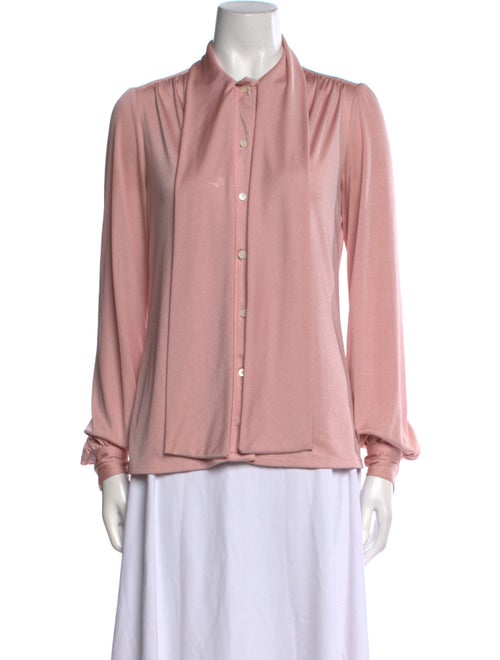 Ports International Mock Neck Long Sleeve Button-Up Top