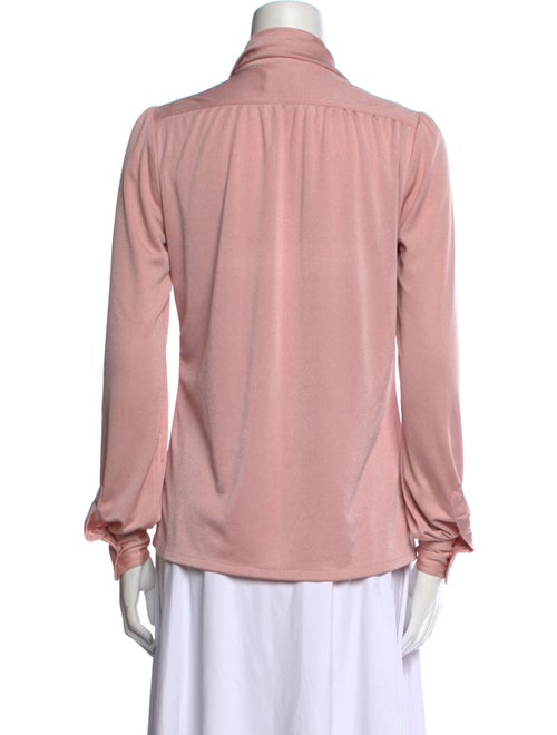 Ports International Mock Neck Long Sleeve Button-Up Top