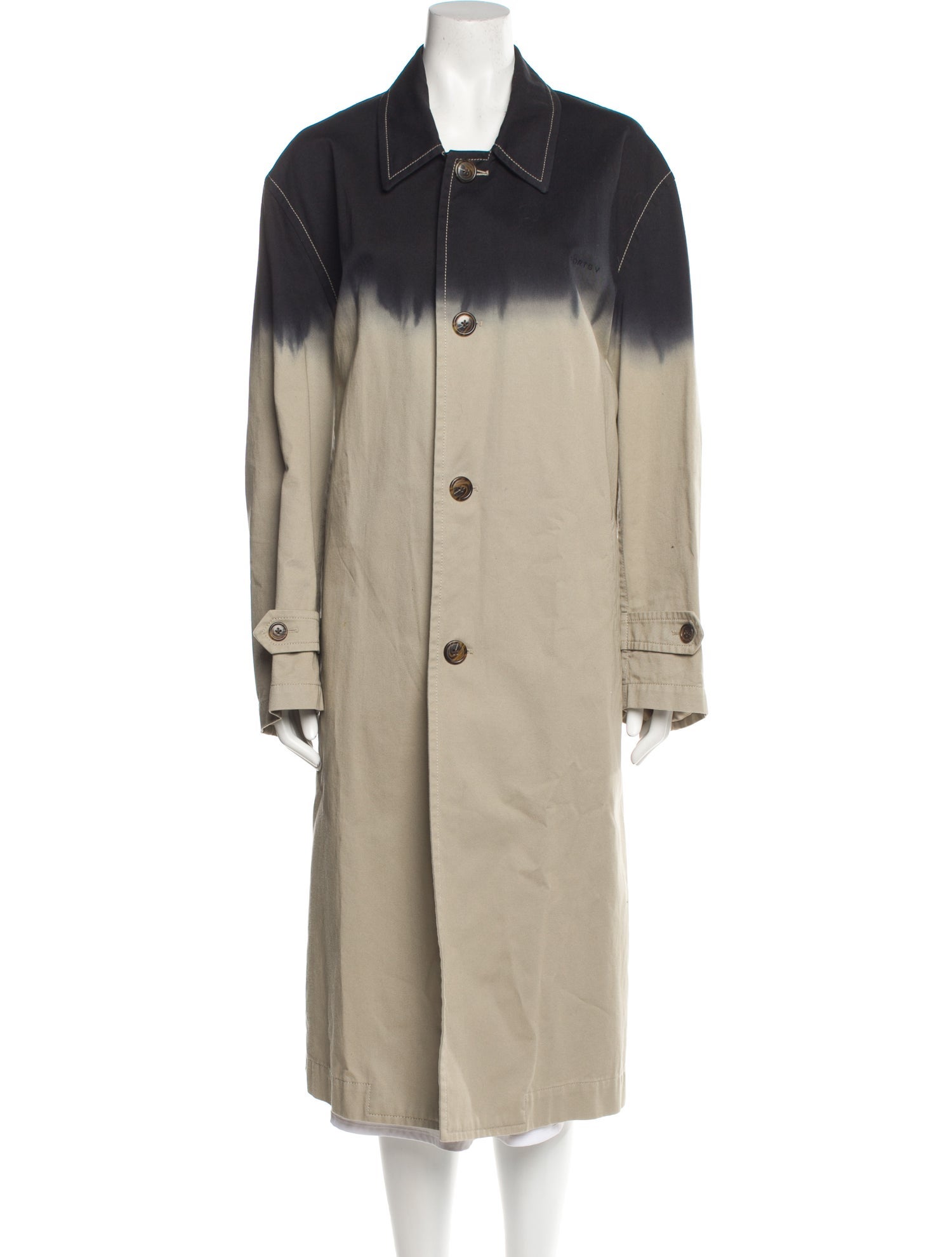 Ports V Colorblock Pattern Trench Coat