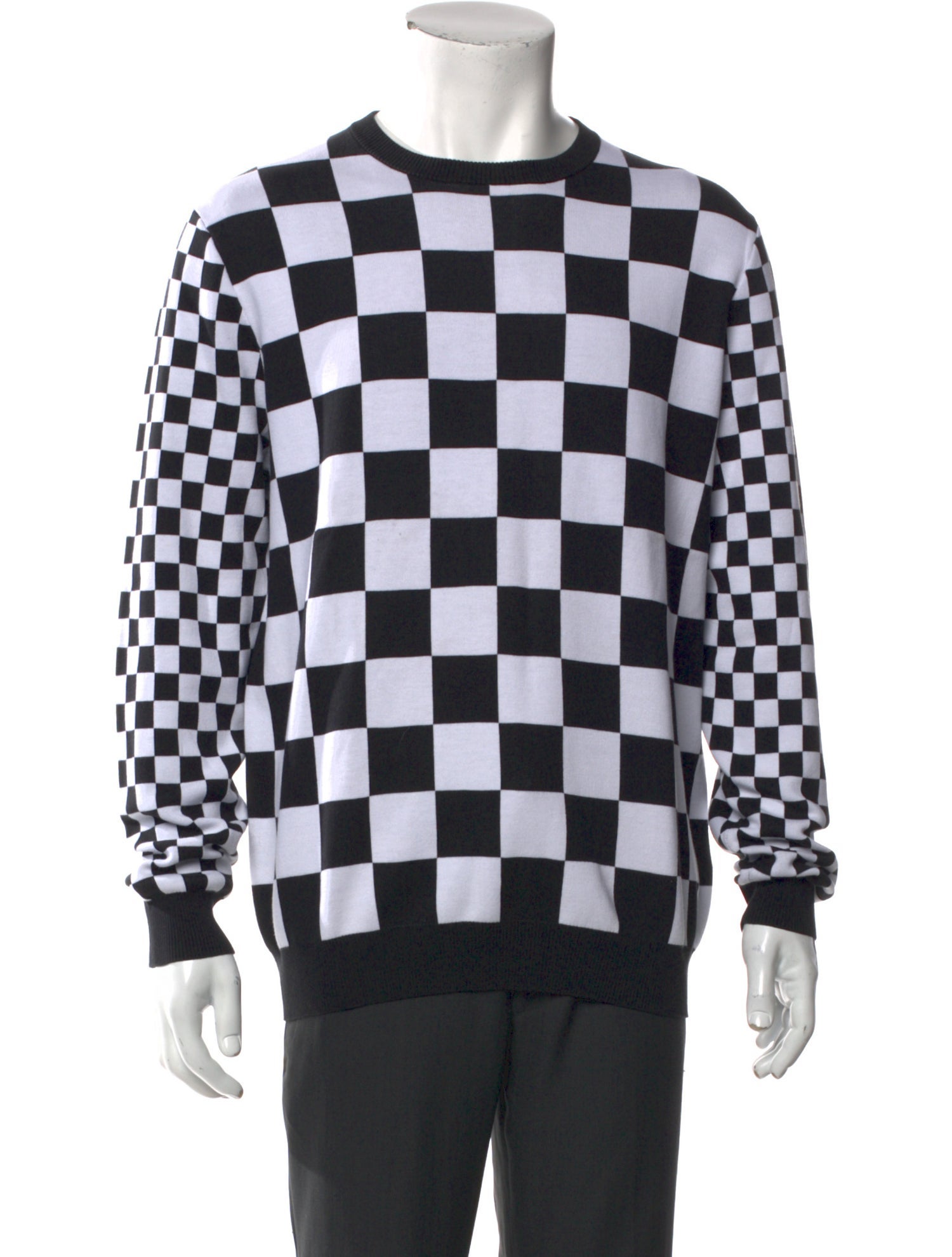 Ports V Plaid Print Crew Neck Pullover