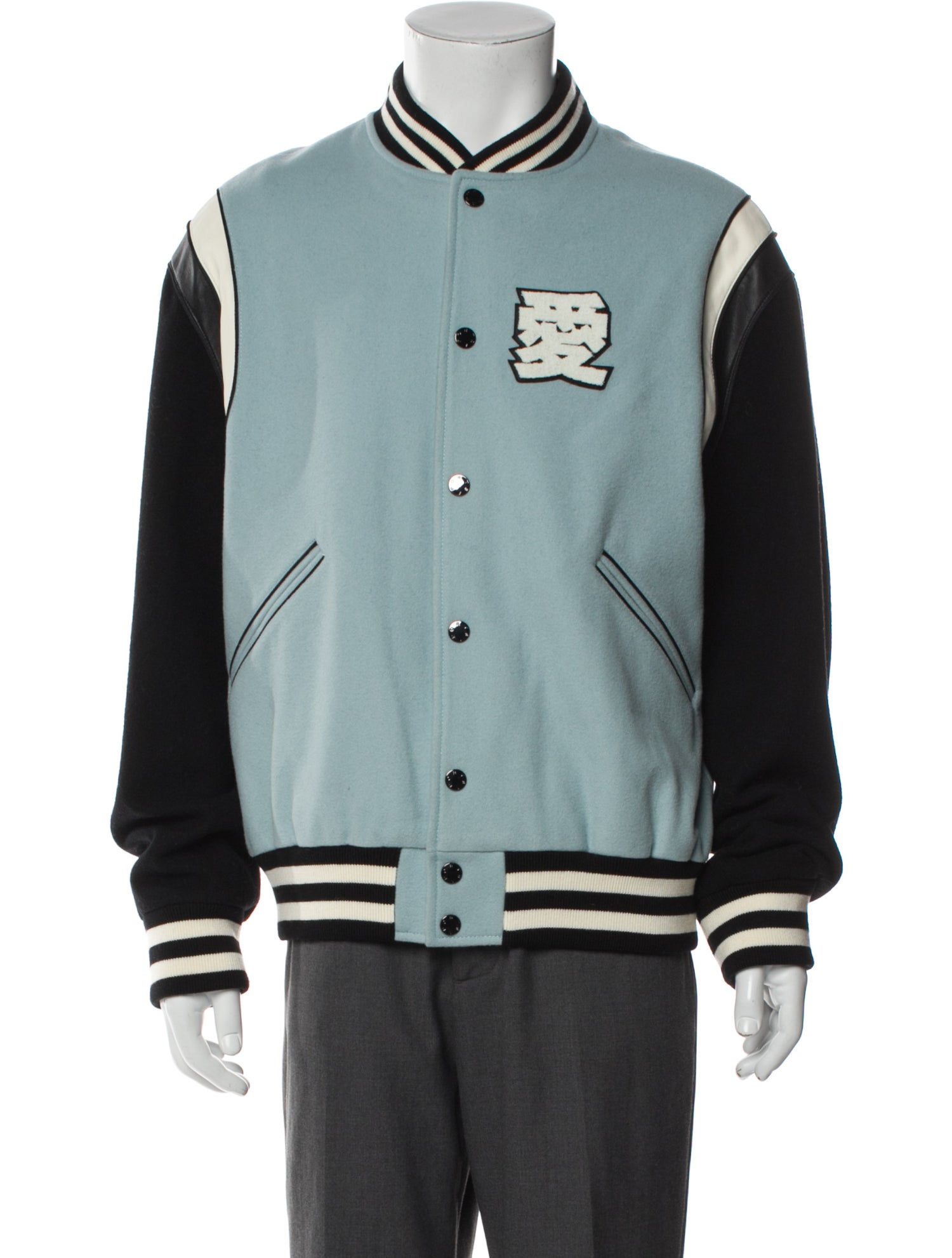 Ports V Wool Striped Varsity Jacket