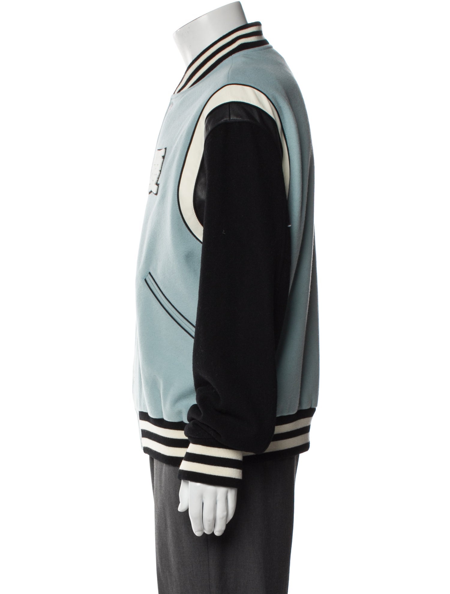 Ports V Wool Striped Varsity Jacket