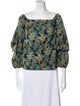 Petersyn Printed Square Neckline Blouse