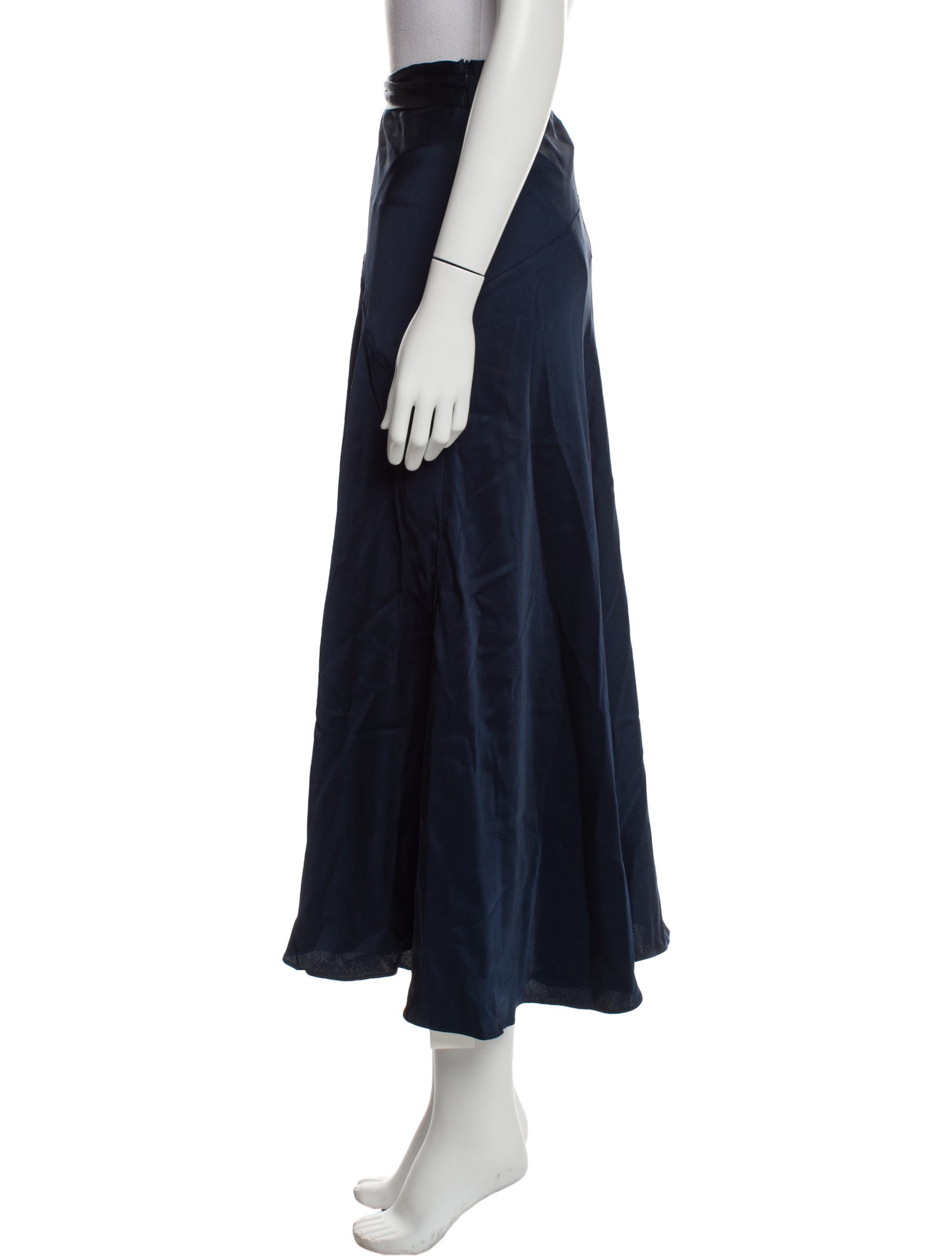 Privé Silk Midi Length Skirt