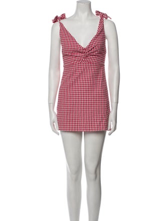 Privacy Please Plaid Print Mini Dress