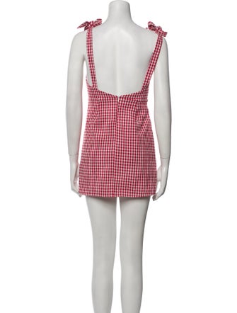 Privacy Please Plaid Print Mini Dress