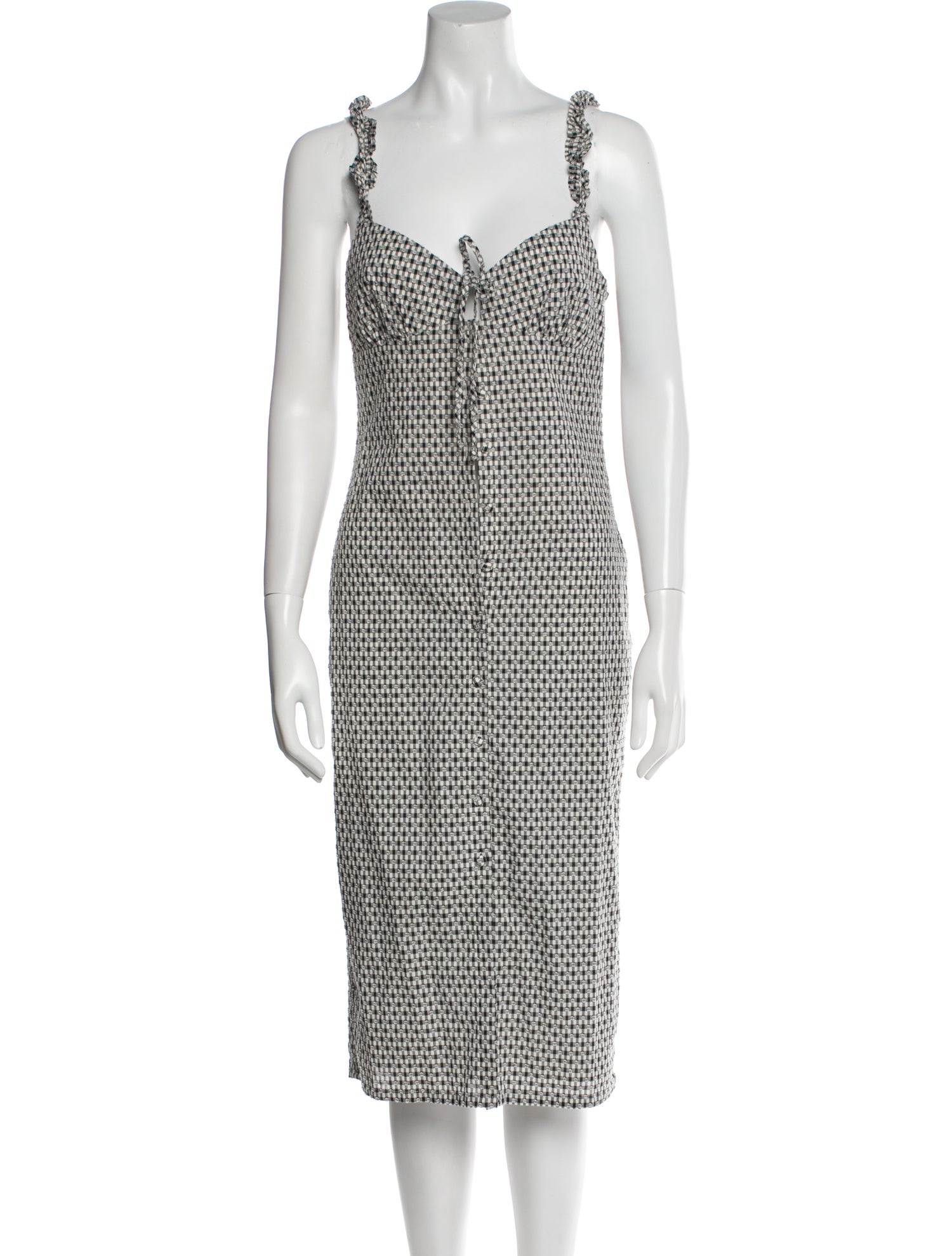 Privacy Please Printed Midi Length Dress